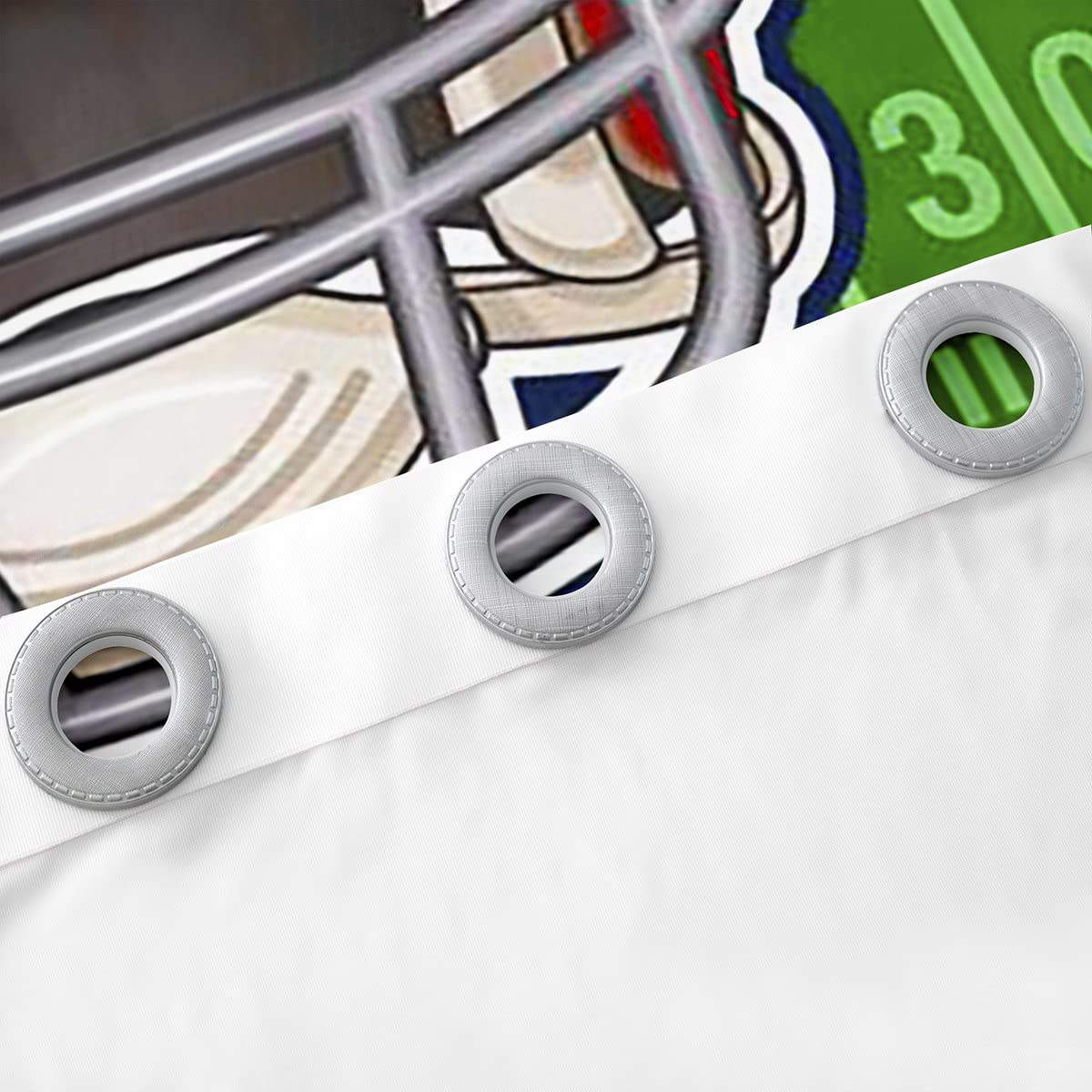 Tende per finestre a tema sportivo, motivo: rugby/football americano, per ragazzi e ragazze, decorazione per la stanza, tende leggere per campionato sportivo, 167,6 x 228,6 cm (larghezza x lunghezza