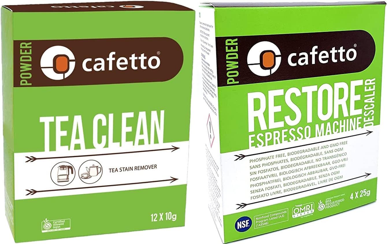 Cafetto Restore Espresso Machine Descaler & Organic Tea