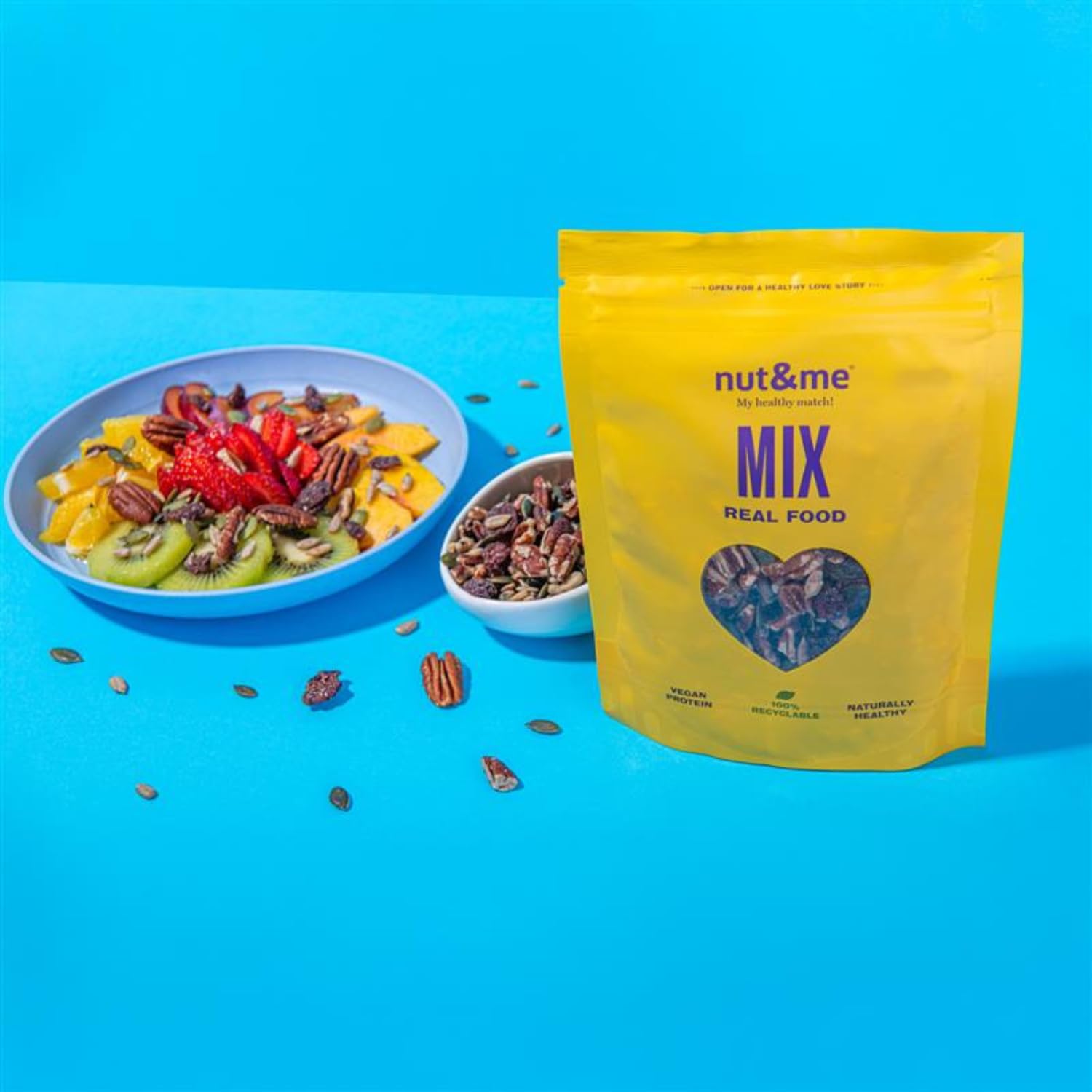 Mix frutos secos gourmet 1kg nut&me | Mezcla de Frutos Secos para Ensalada | Semillas y Frutos Secos | Sin Gluten | Vegano |