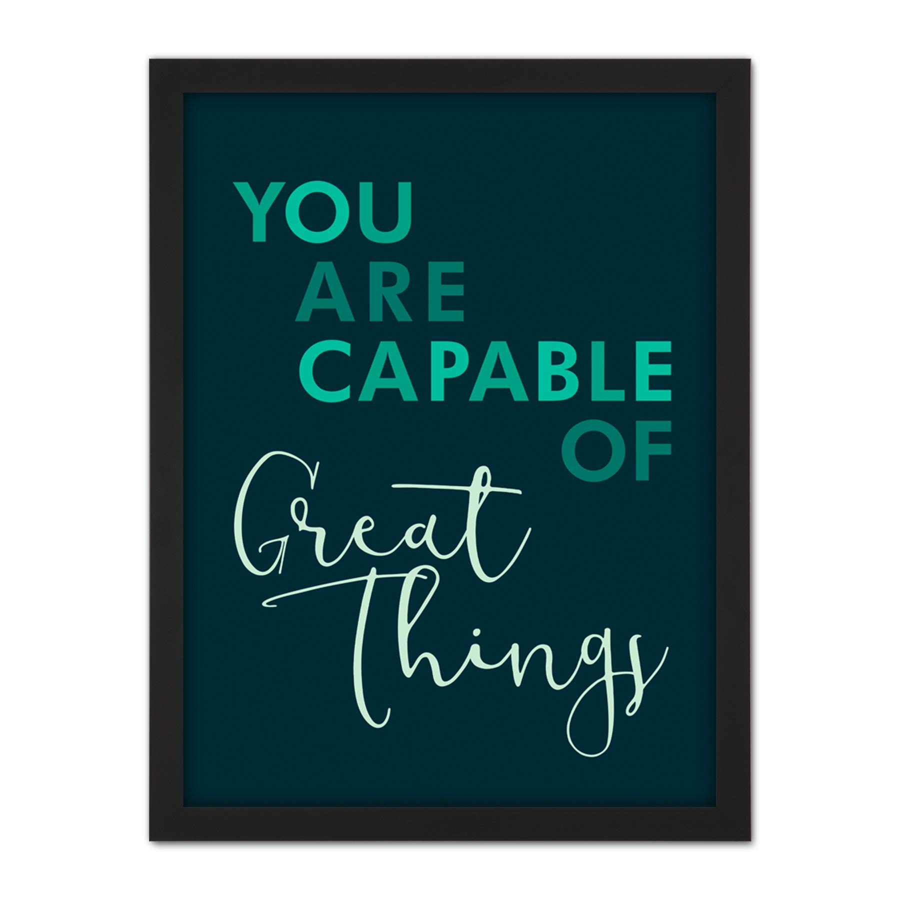 Wee Blue Coo You Are Capable Great Things Artwork Framed Wall Art Print 18X24 Inch