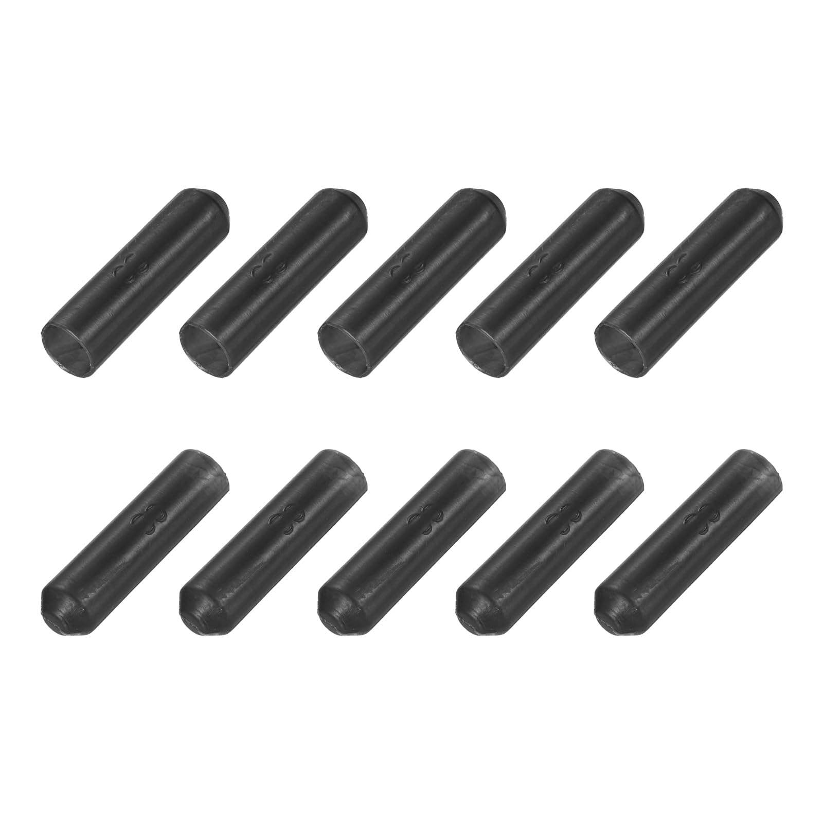 MECCANIXITY 32Pcs Heat Shrink End Cap 8mm ID x 30mm L 1.5:1 Ratio Heat Shrink Tubing Caps Lined Sealed Waterproof Adhesive for Electrical Wire Cable,