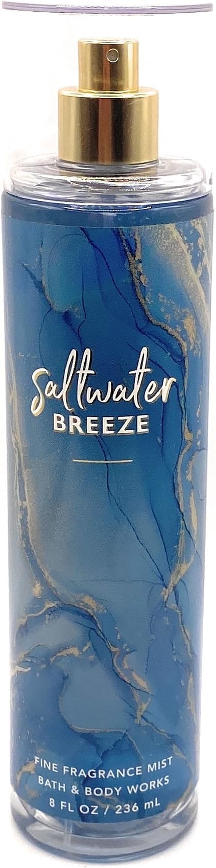 Bath & Body Works Saltwater Breeze Fine Fragrance Mist 8 Fluid Ounce Spray (Packaging As Pictured)