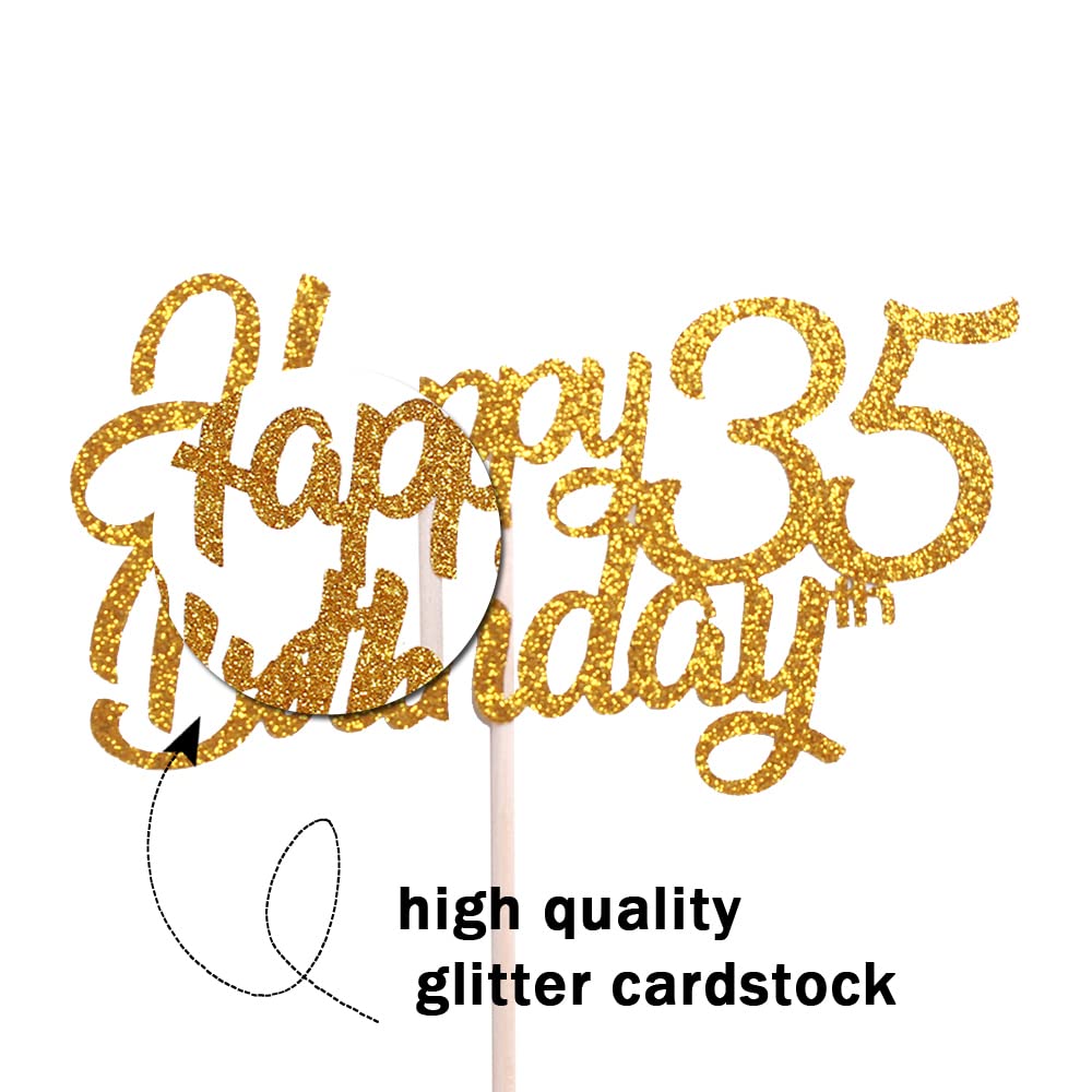 Sunny ZX 35th Birthday Decorations 35Years Blessed & Loved Cake