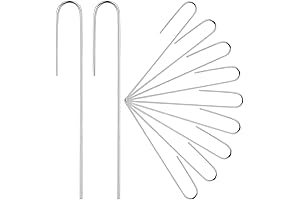 100 Pack 5" Galvanized J-Stakes for Drip Irrigation Tubes