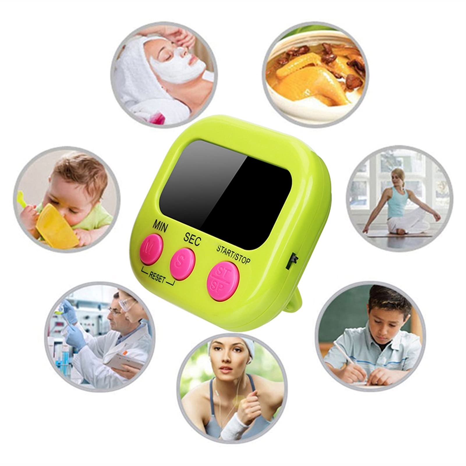 Timer Kuchenny Timer narzędzi kuchennych cyfrowy PROWADZONY Wyświetlacz Timer kuchenny Zegar Gotowy Budzik Budzik Sportowy Kuchnia Zegar Narzędzie Kuchenne Minutniki Kuchenne (Color : D)