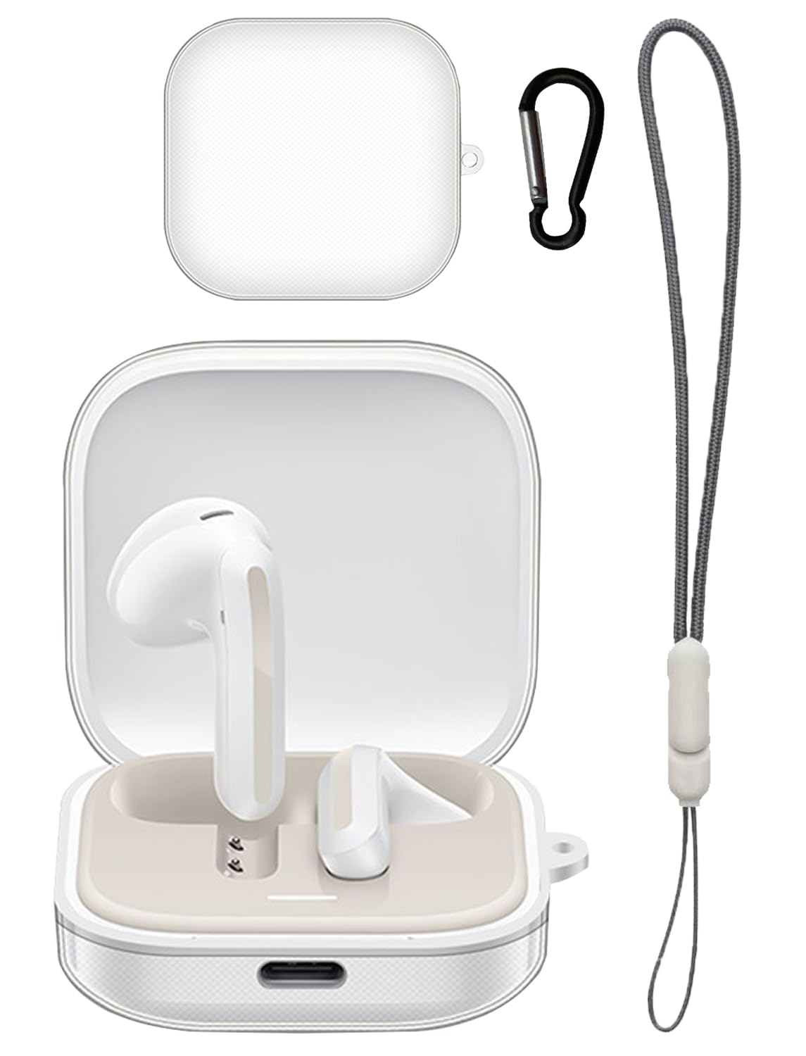 Amazon | For Redmi Buds 6 Activeケース クリア 【JYJIEJIE】TPU素材