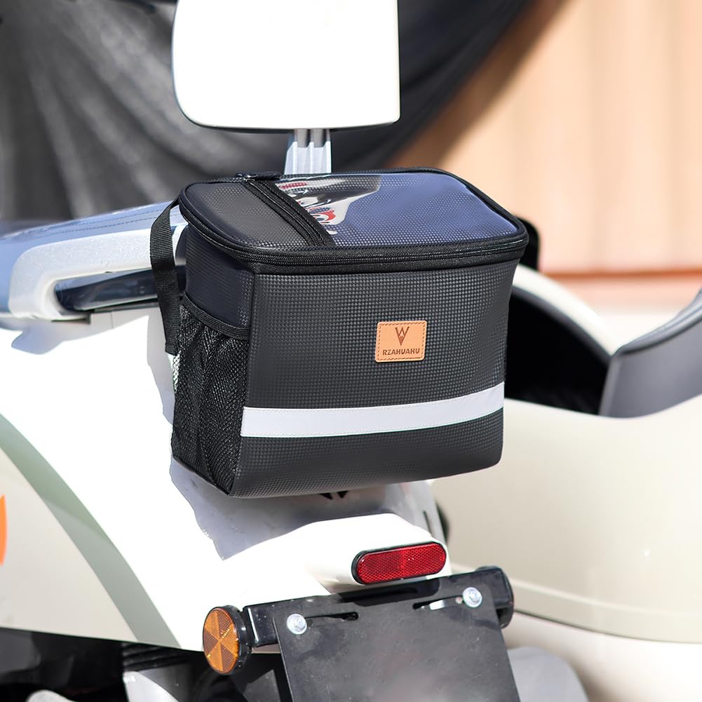 Bolsa Frontal Para Bicicleta De 8L - Impermeable, Con Ventana Táctil Y Tiras Reflectantes - Ideal Para Ciclismo De Carretera O MTB