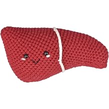 Crochet Anatomical Liver Large - Handmade Emotional Support Art, Unique Educational Tool, Positive Gift for Health & Wellness, Home & Office Decor