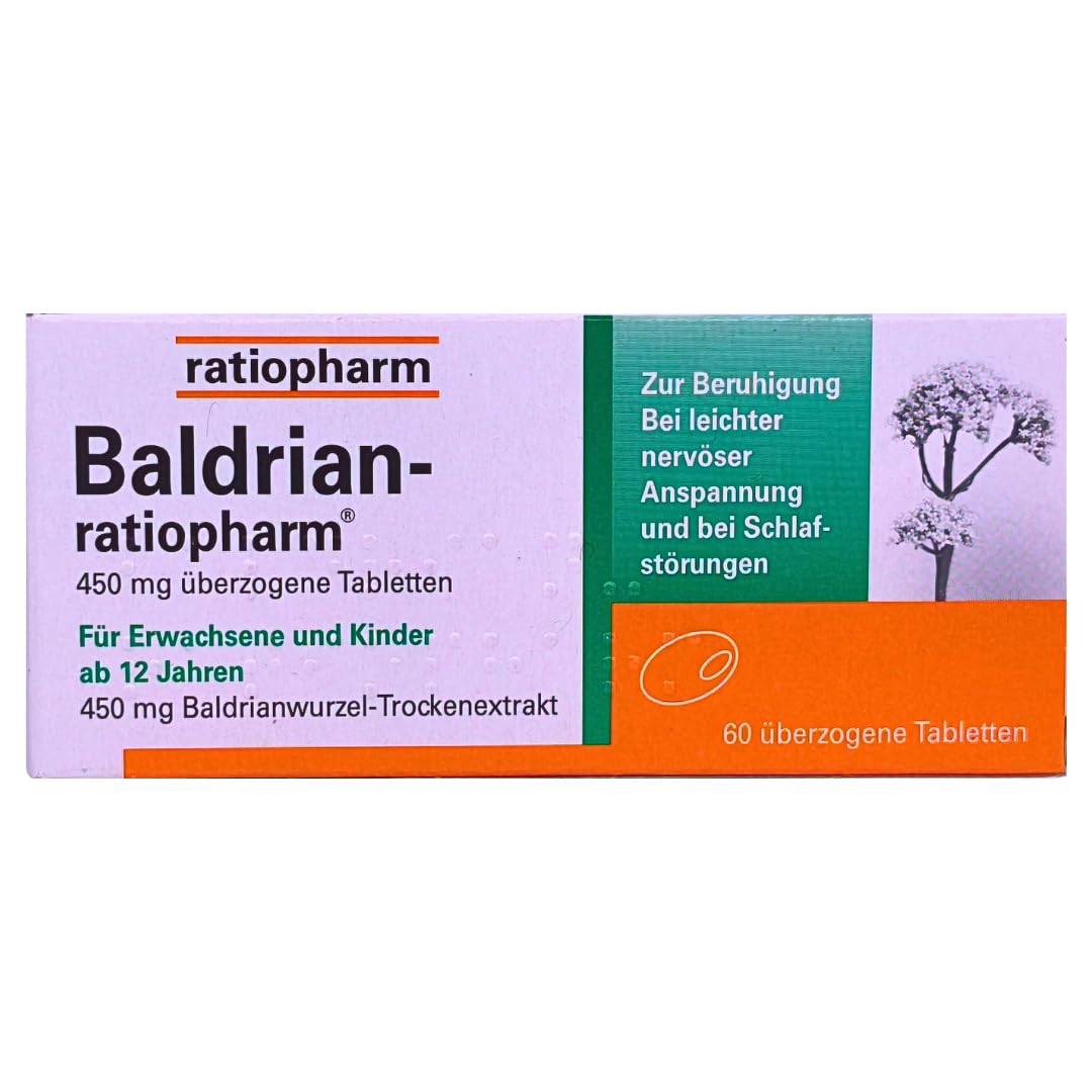 Baldrian 2x 60 Tabletten I bei leichter nervöser Anspannung, Unruhe, Navervosität I Beruhigung I Schlafstörung I Pflanzlicher Baldrianextrakt I Spar-Set plus Pharma Perle give away