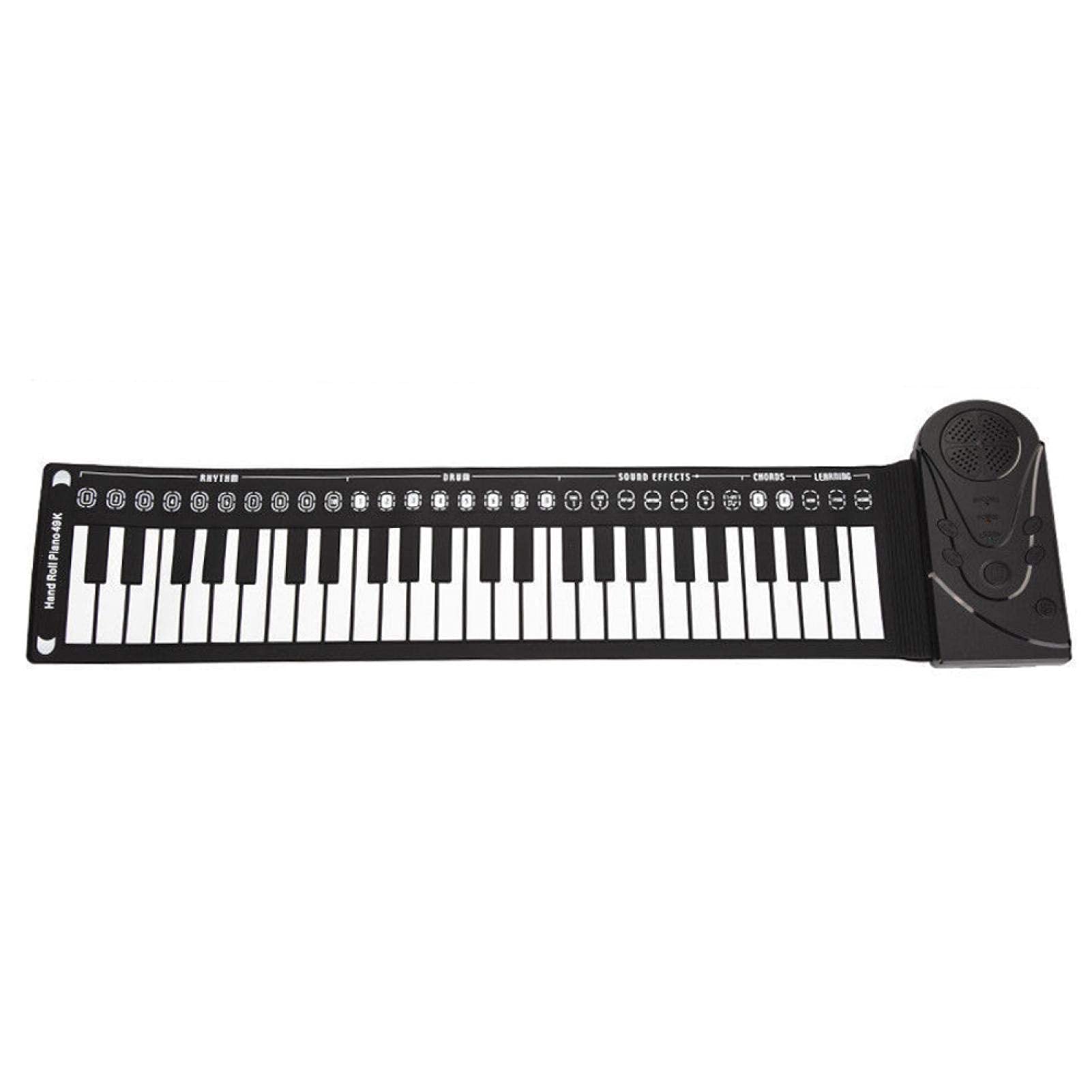 Movkzacv - Pianoforte pieghevole, elettronica ​pianoforte con altoparlante stereo integrato, portatile 49 tasti mano rullo piano morbido ​silicone flessibile Tastiera per bambini e principianti