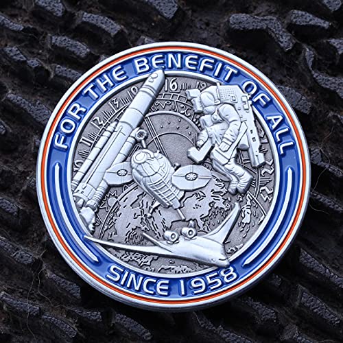 NASA Logo Stars Challenge Coin - NASA Collectible Coin - Soft Enamel Mate Paint Official Logo of National Aeronautics & Space Administration Coins - Veteran Owned Company! - Thumbnail 7