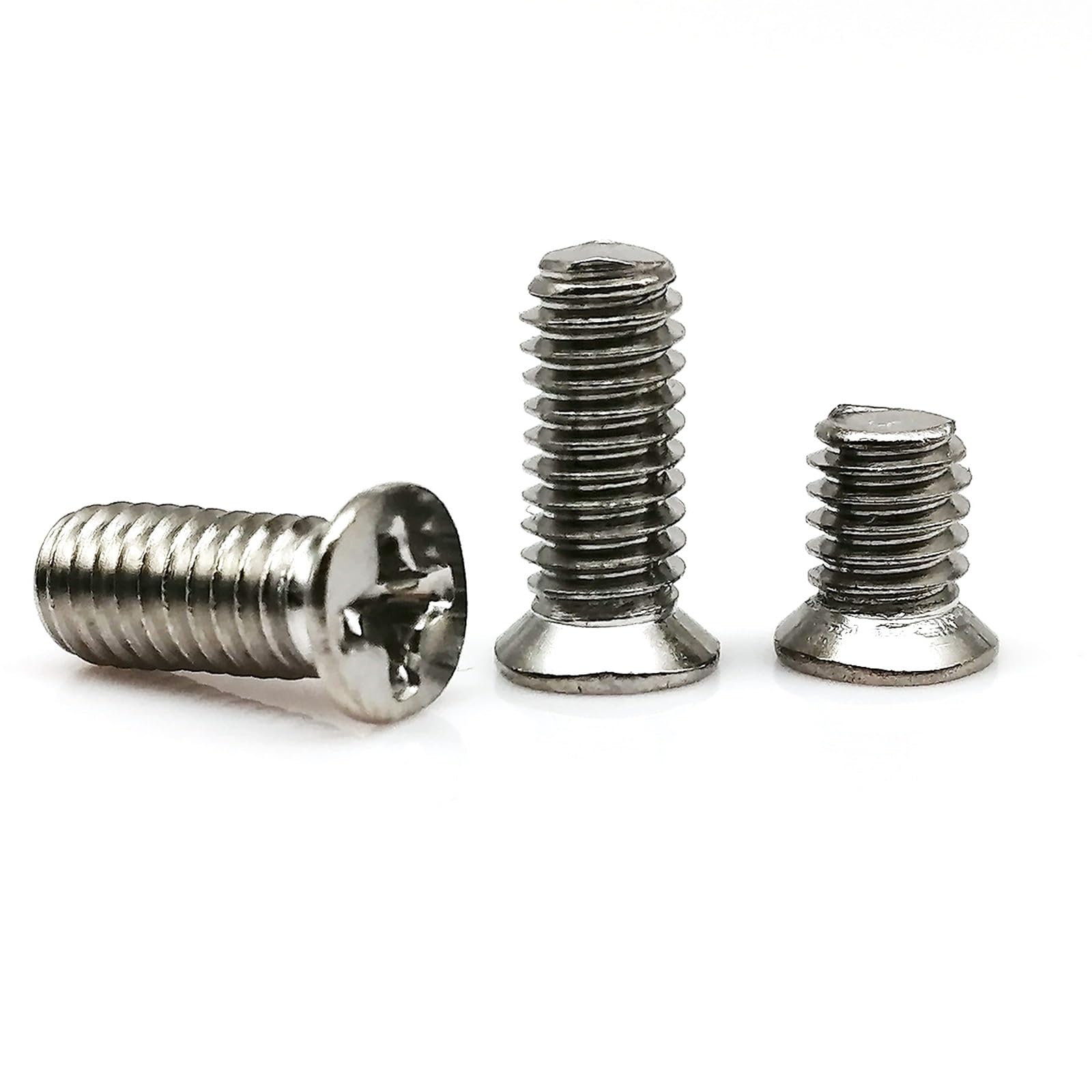 Viti autofilettanti, 50 pezzi, M1,6, M2, M2,5, M3, M4, 304, A2-70, in acciaio inox non standard, a croce Phillips, a testa svasata, piatta, a testa piccola, M4 x 10 x 5,5 mm