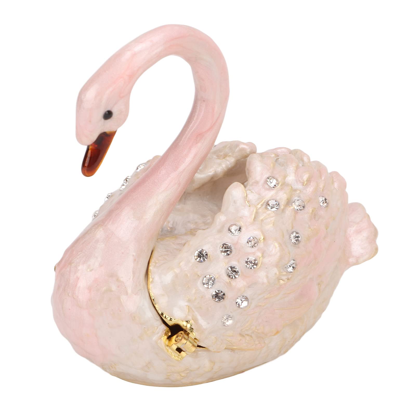 新品　Swan Jewelry Box サクラピンク Amazon.com: Swan Animal Jewelry Trinket Box,Jewelry Box,Zinc Alloy
