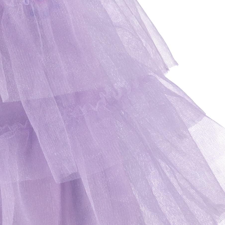 Disney Girls Lavender Tulle Tutu Flower Dress - Encanto Isabela Costume Dress Lilac- Sizes XS-XL - Image 5