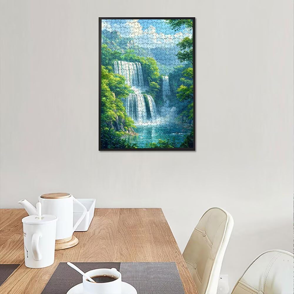 Puzzle 6000 Pezzi, Cascate Panoramiche 3D Puzzle per Adulti Impegnativo, Educa Puzzles Artistico, Divertente E Stimolante Puzzles Decorativo per La Famiglia, Regalo e Decorazione Pareti DX0YL6-255