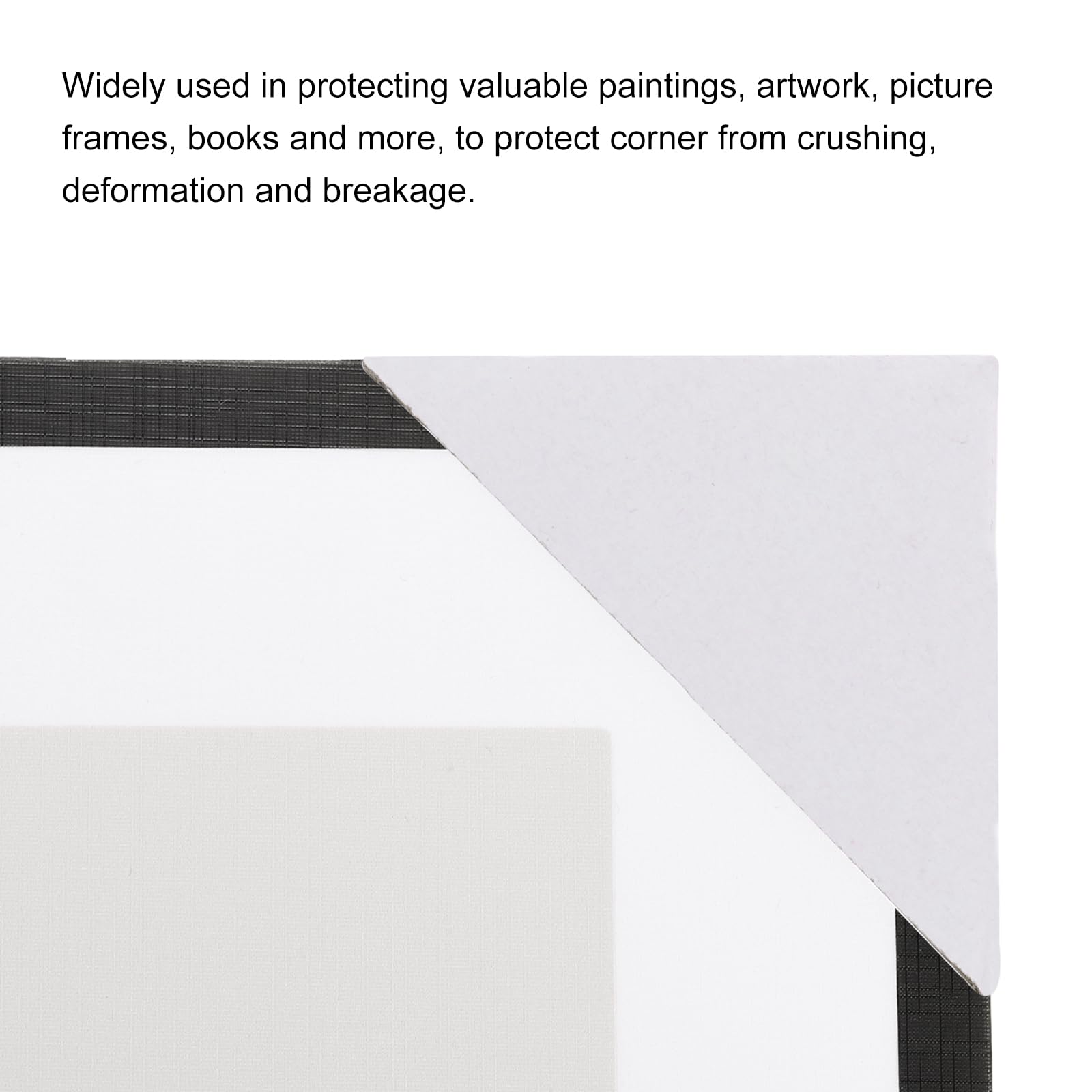 sourcing map Protector de esquina de cartón ajustable, 6x6x2.2 cm, paquete de 40 unidades, blanco