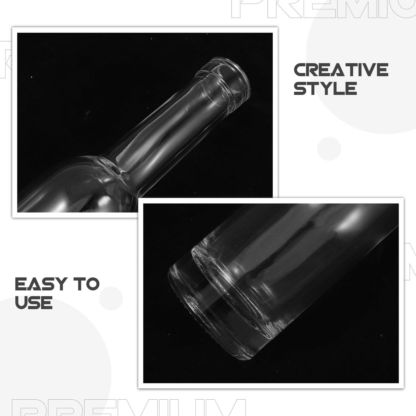 MAGICLULU Set 2 Flaconi di Profumo in Vetro Trasparente 400 Ml Ricaricabili per Accessori Casa e Viaggio Bottiglie Vuote Porta Profumo per Espositori e Diffusori Cosmetici