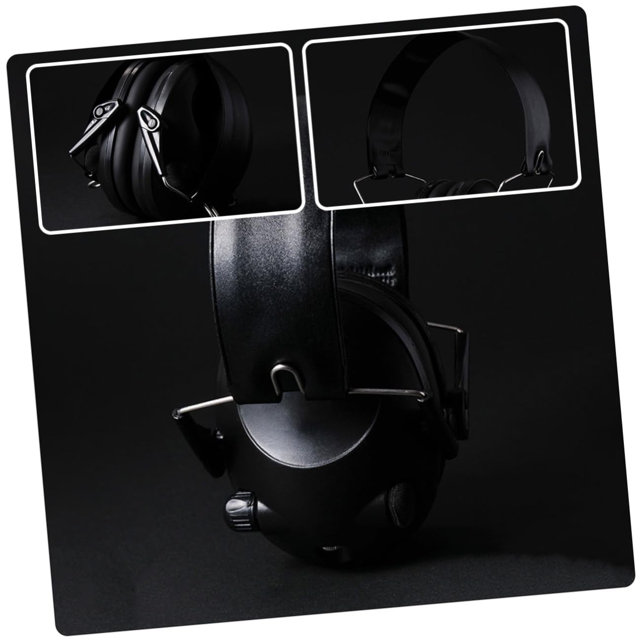 Casque Antibruit Électronique de Tir Noir Abs 21 Db, Bandeau Ajustable