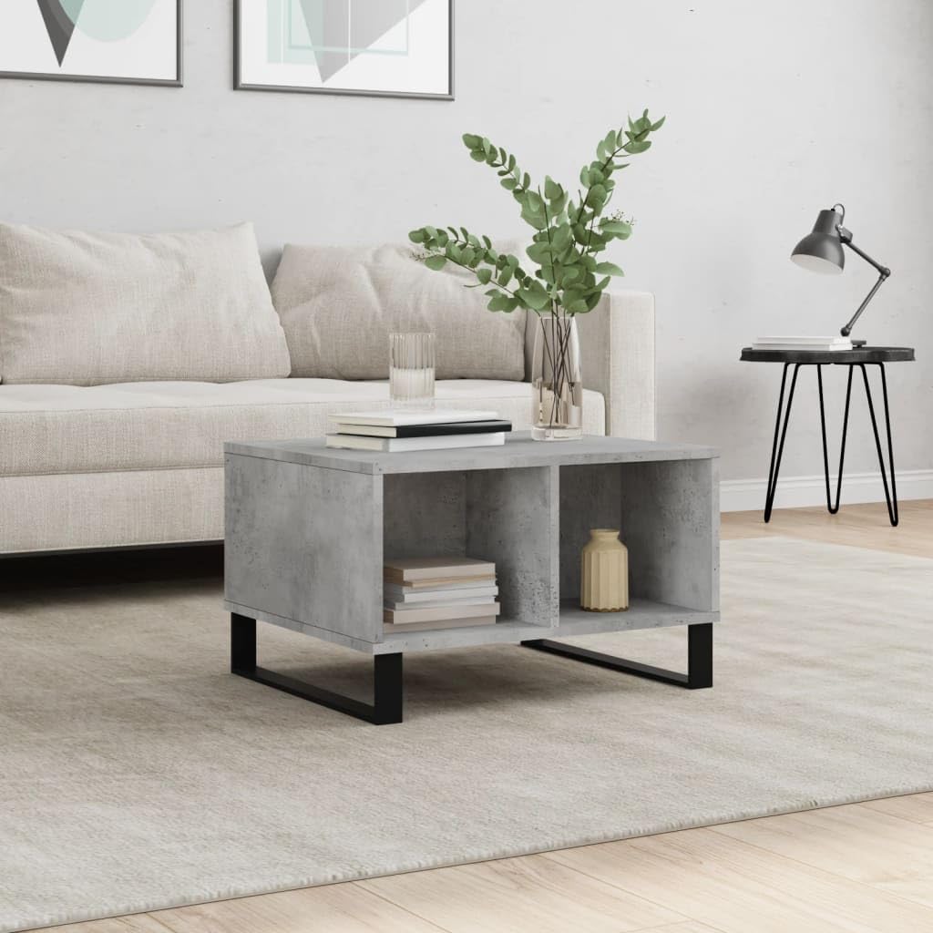 Generisch Coffee Table Concrete Grey 60 X 50 X 36.5 Cm Wood Material, Sofa Tables, Floor Table, Low Coffee Tables Used In Living Room, Study, Office, Kitchen, Etc