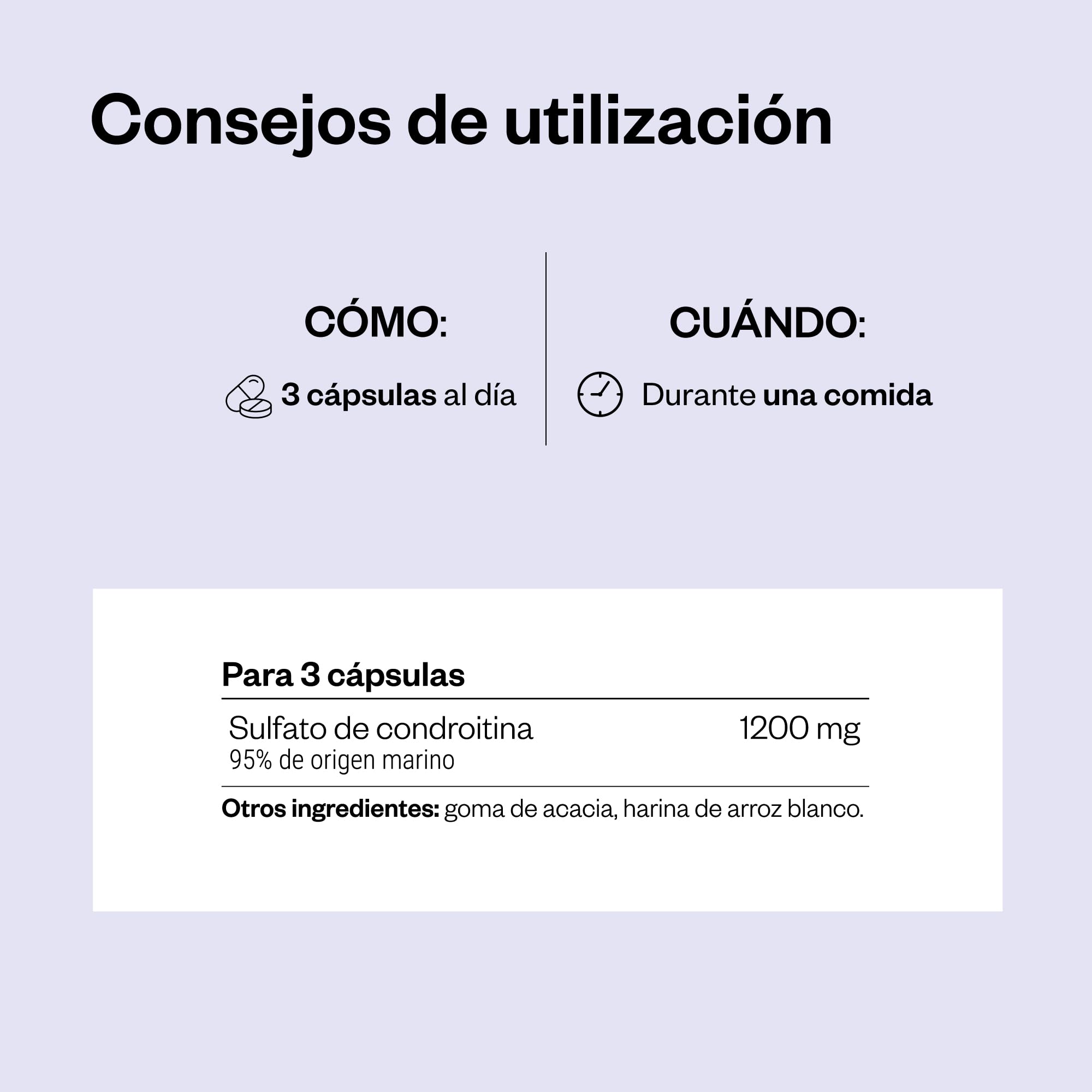 Sulfato de condroitina al 95% - Alivio del dolor articular - SuperSmart | Cuidado de articulaciones, huesos y músculos - Pureza excepcional (95 %) - Sin OGM