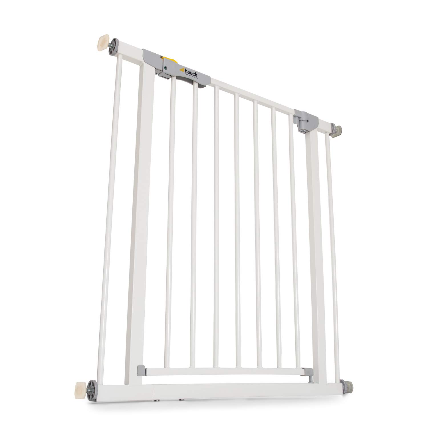 hauck Cancelletto di Sicurezza per Bambini Autoclose N Stop 2 - Cancelletto per Bambini per Aperture da 75-80cm - Fissaggio a Pressione, Chiusura Automatica - Porte e Scale Interne - Metallo, Bianco