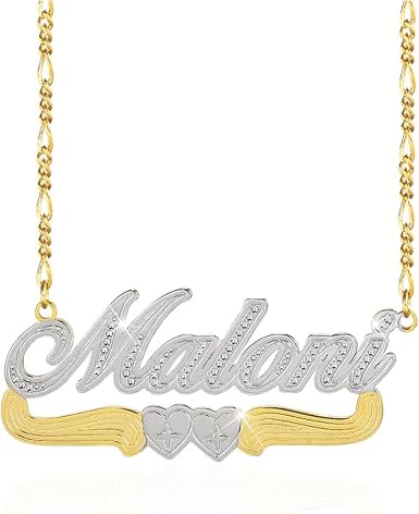 Custom Name Necklace 18K Gold Plated 