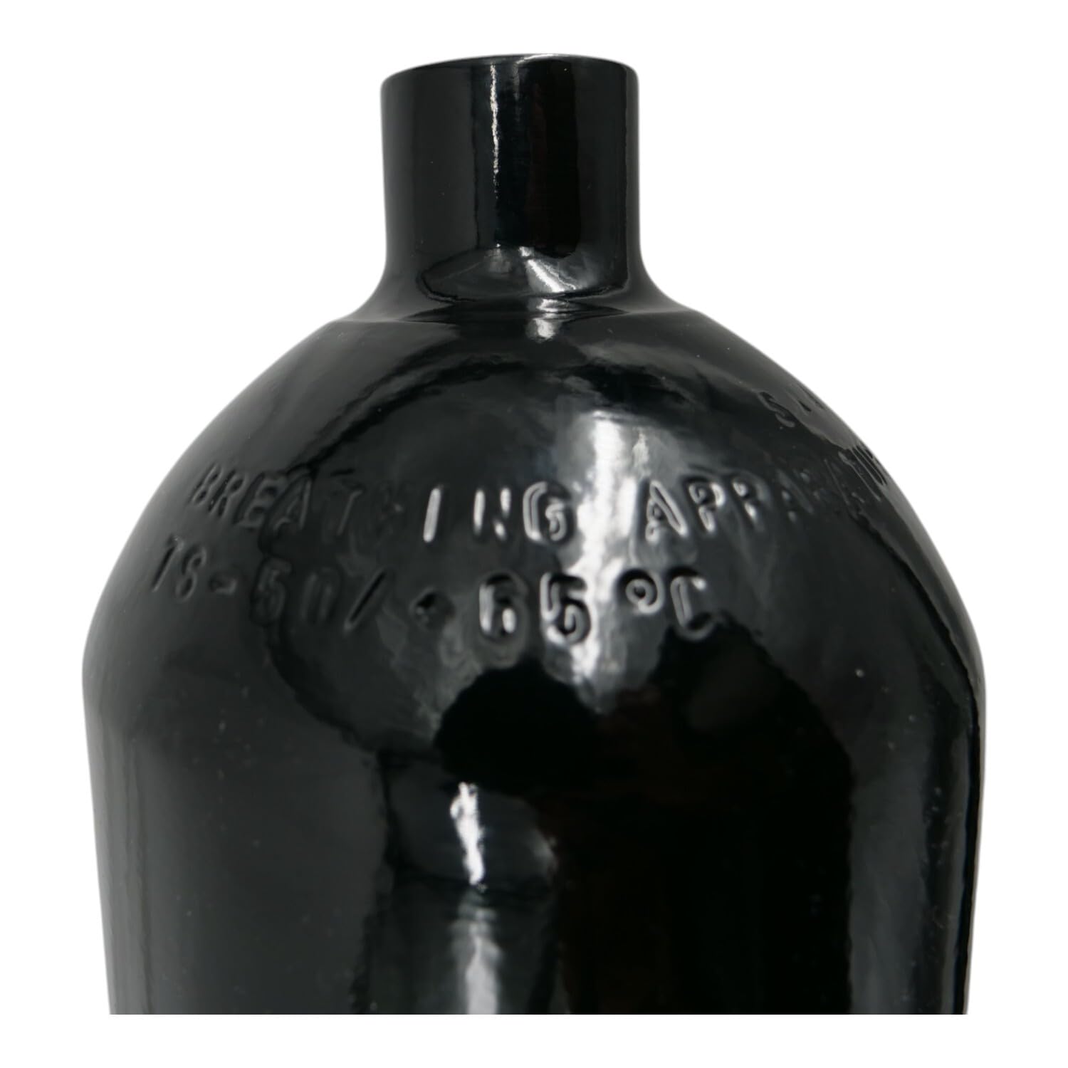 HighTechDiving Bouteille en acier / bouteille de plongée 6 litres 232 bar 140 mm M25x2 sans valve noire