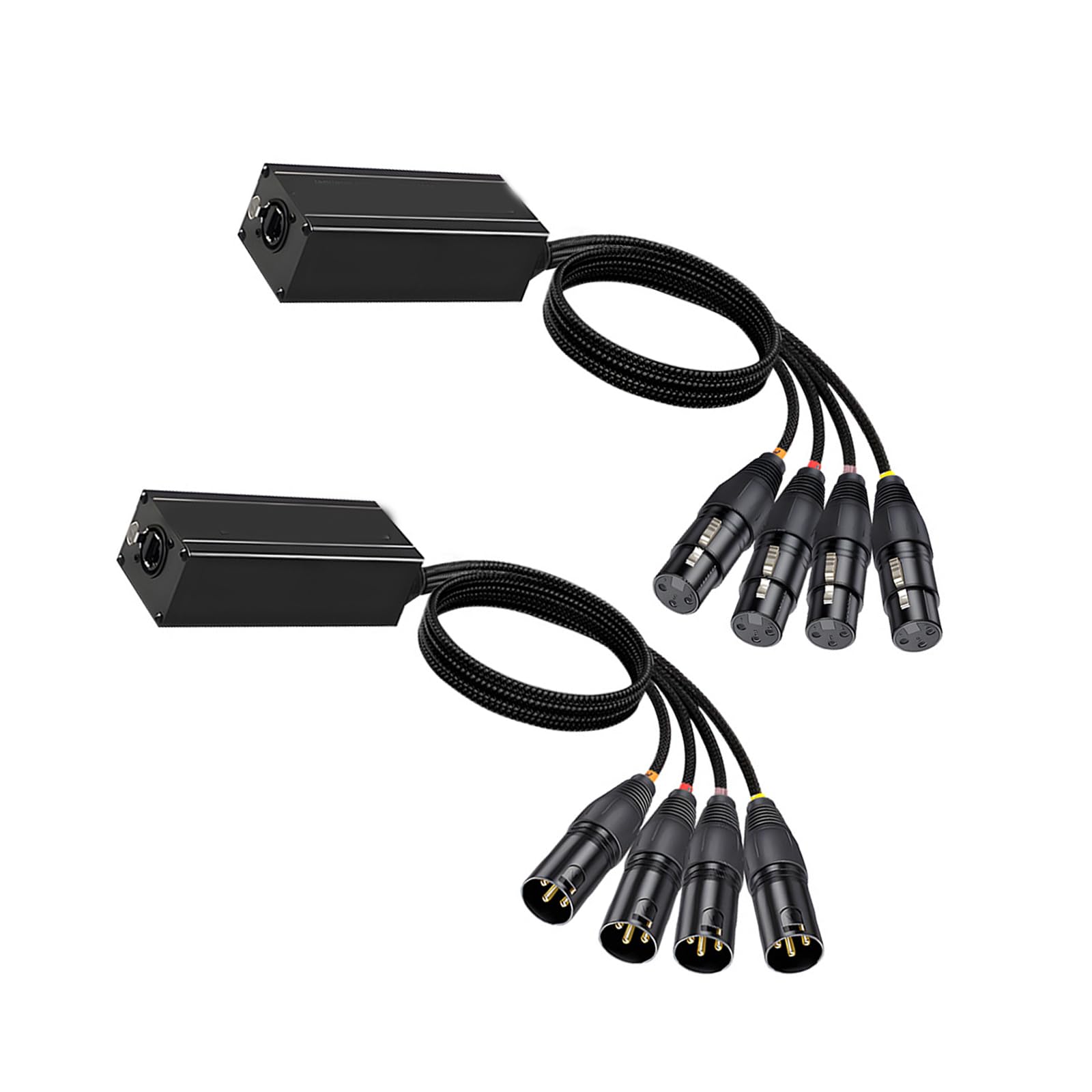 Fortschrittlicher 4-Wege-XLR-auf-RJ45-Audio-Extender-Ethernet-Adapter für klaren und stabilen Klang XLR-Sound-Splitter