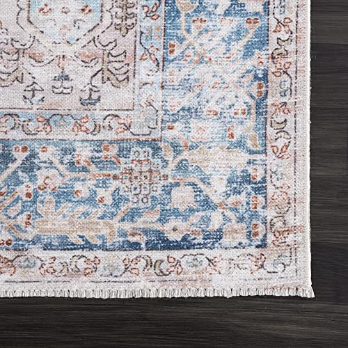 Tapete Beige y Azul Ocean 2x3 Pies No Resbaladizo miniatura 6