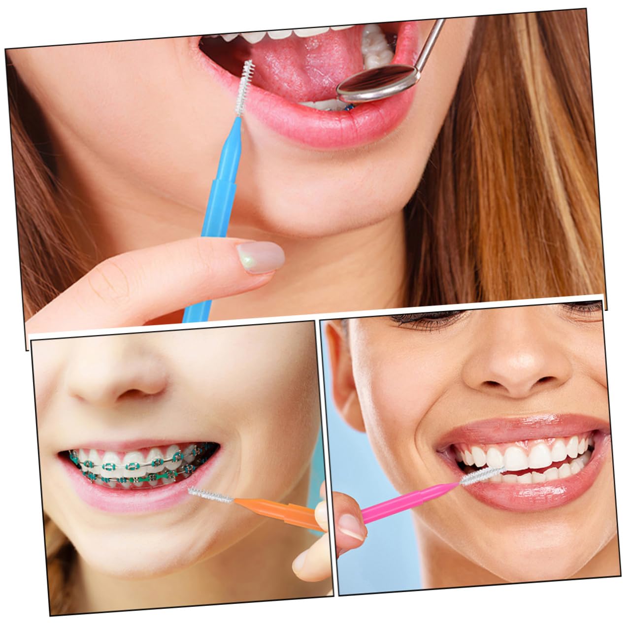 GLEAVI 250pezzi Spazzolino Interdentale Per Apparecchi Ortodontici Da Vari Strumento Portatile Per Pulizia Ottimale Dei Denti e Rimozione Dei Residui Alimentari