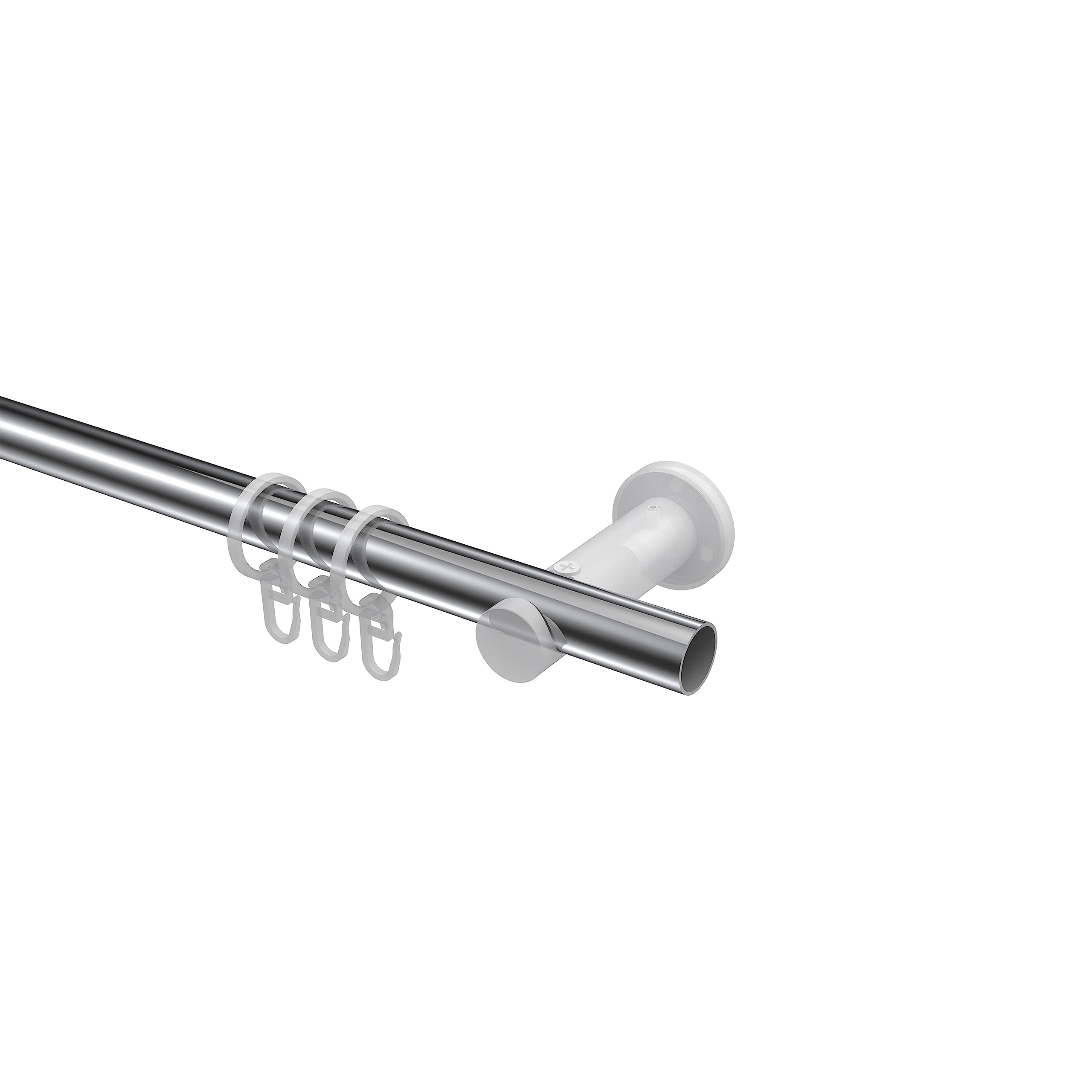 Interdeco Gardinenstange Chrom Aus Metall 20 Mm Pla Produktbild-Vorschau 3
