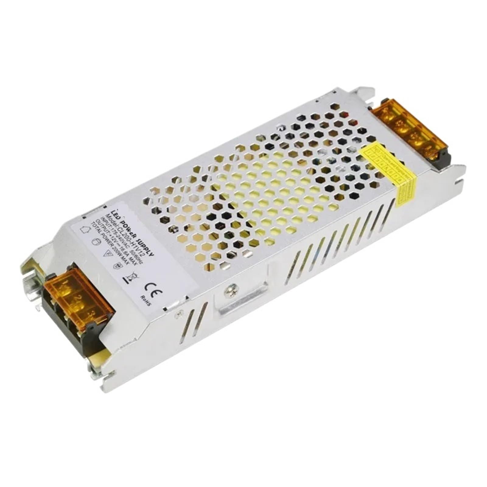 Lot de 60 alimentations 12 V, 200 W, 16 A, Pilotes LED AC/DC 12 V, éclairage 12 V CC CL200-H1V12