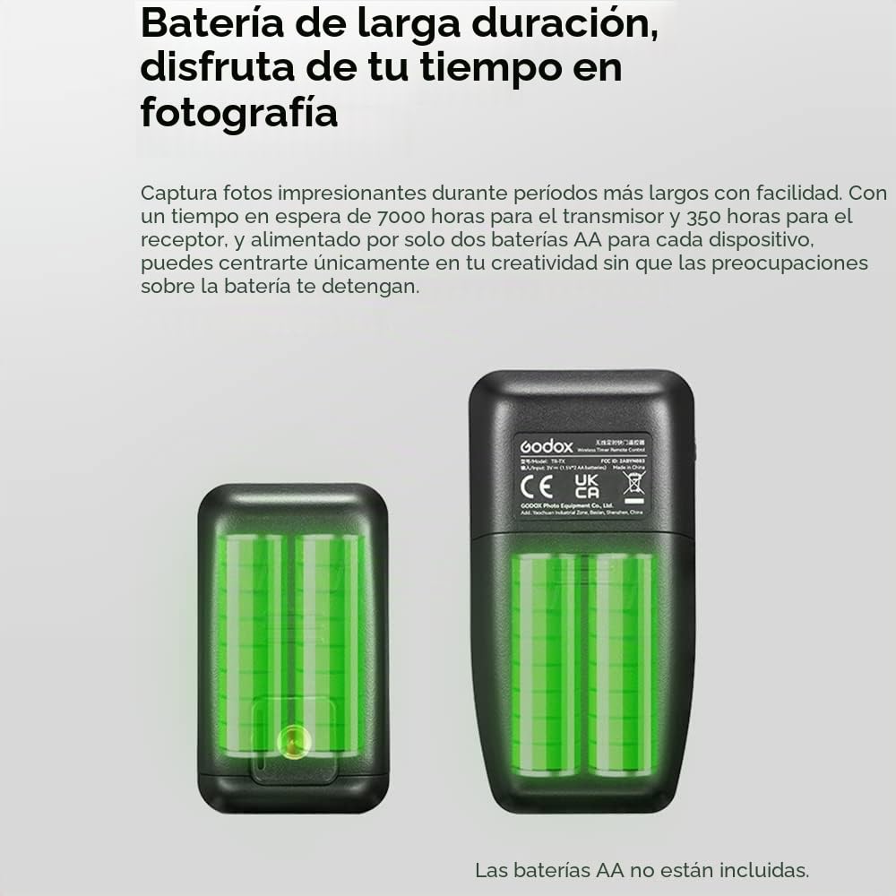 Godox TR-C1 2.4G Temporizador inalámbrico Disparador Remoto Control Remoto Distancia con Cable de Bloqueo TR-C1 Reemplazo para Canon 90D/ 80D, PENTAX K5/ K7, Samsung GX-1L/GX-1S, Contax N1/NX