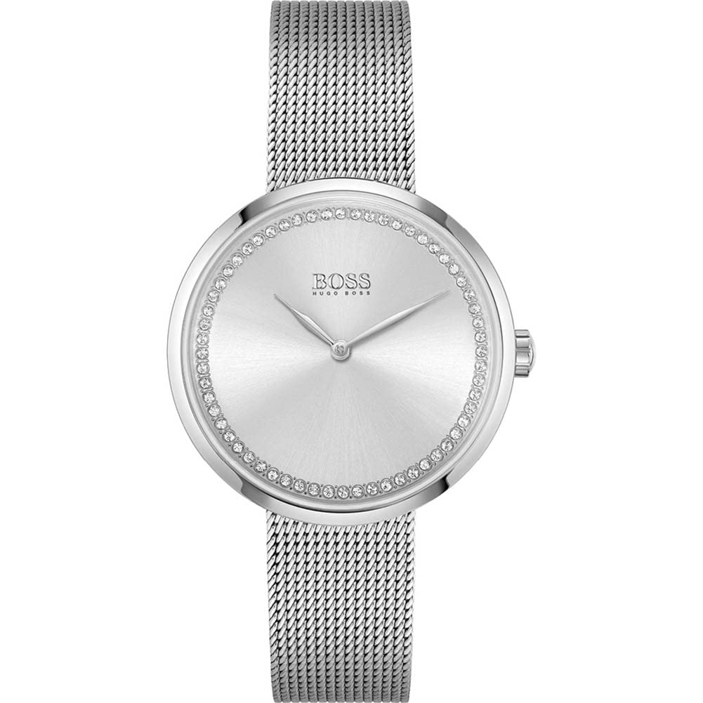 BOSS Analogue Quartz Watch for Women with Silver Stainless Steel Mesh Bracelet - 1502546
