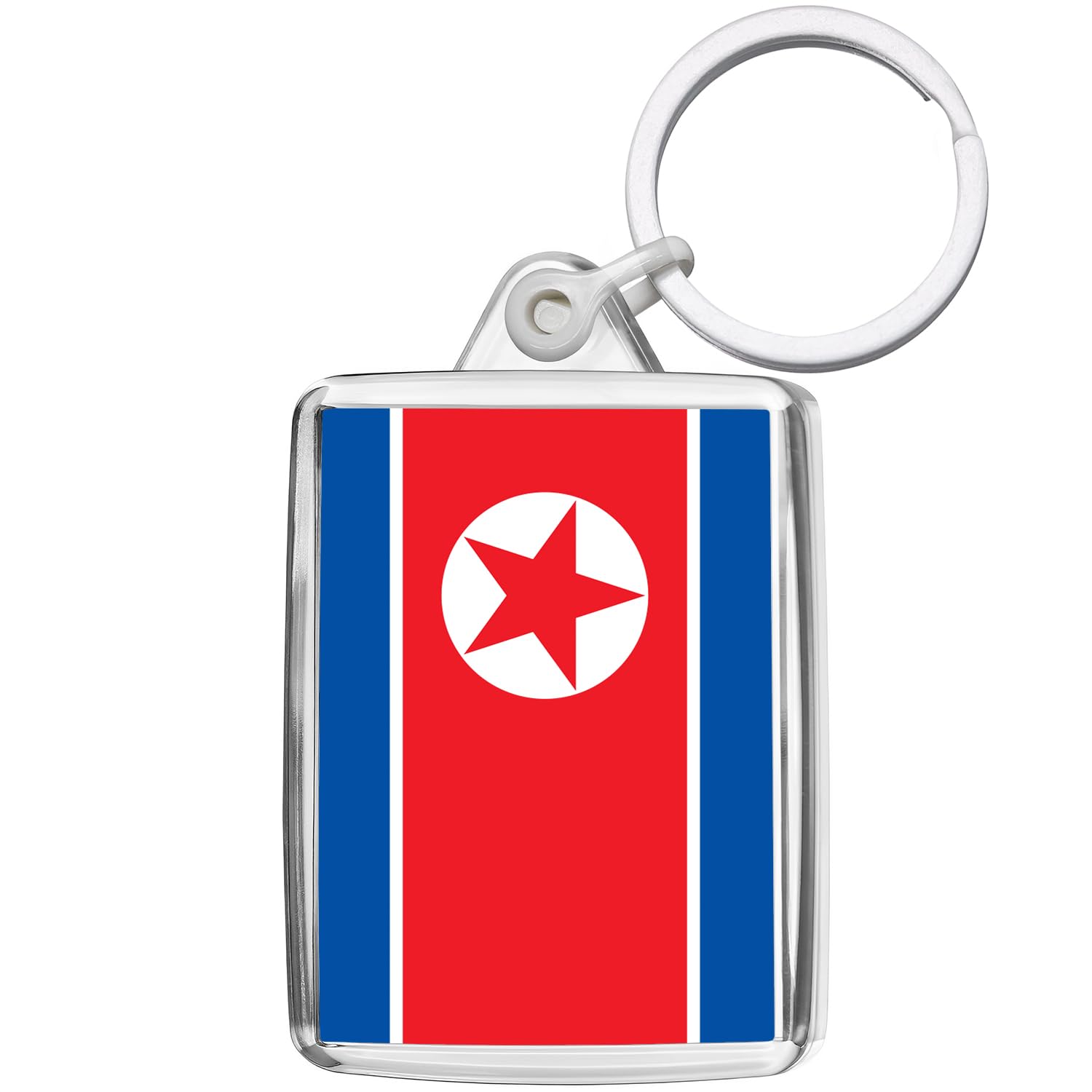 Pixly® North Korea Flag Keyring Key Fob Country Keychain Keepsake Korean Souvenir Gift