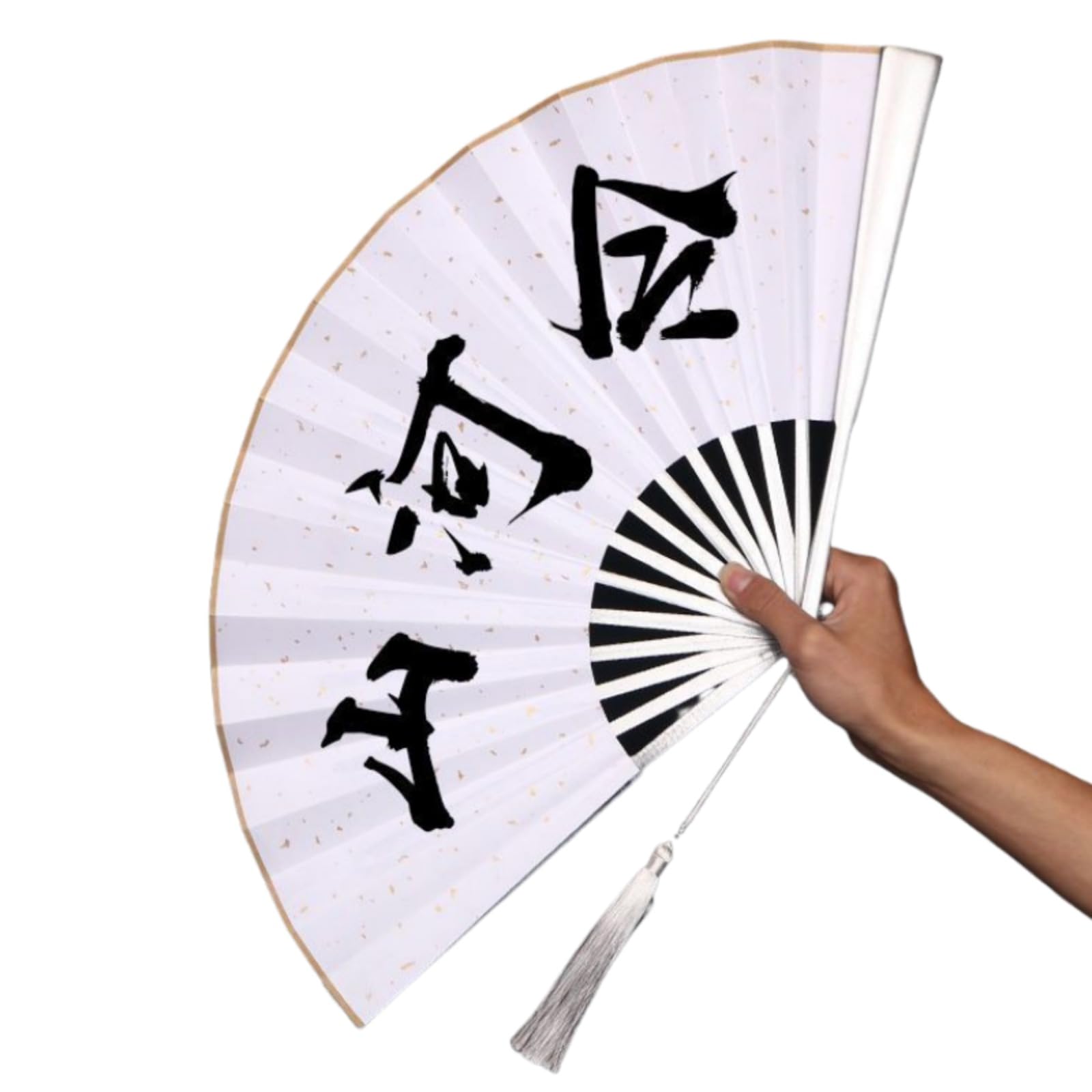 YAKINO Titanium Alloy Folding Fan 10in Mens Sensu Waterproof Durable Japan