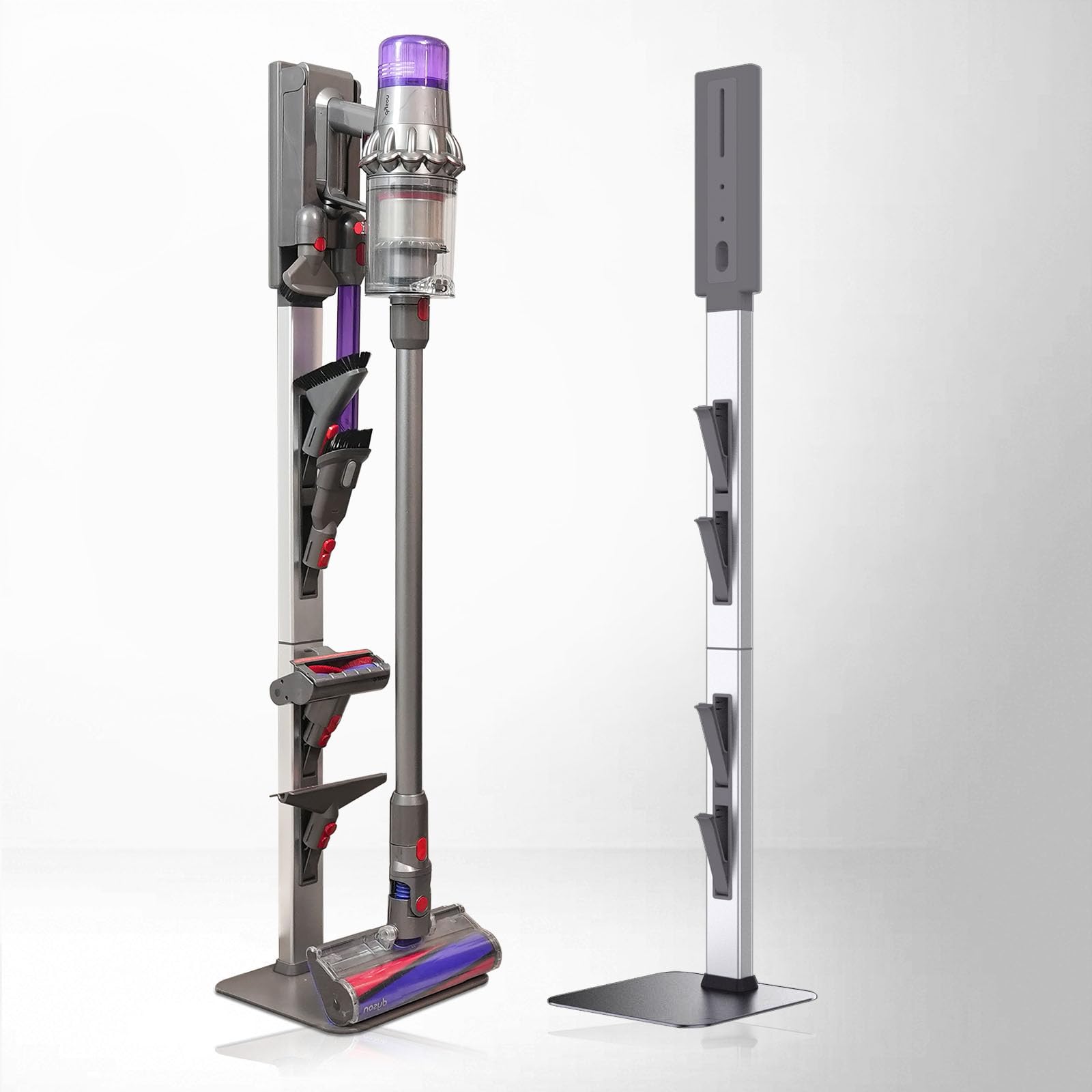 AIKOLZON Vacuum Stand V6 V7 V8 V10 V11 V12 V15 Stable High Strength Aluminum Storage Bracket Handheld DC30 DC31 DC34 DC35 DC58 DC59 DC62 Cordless Vacuum Cleaners Accessories (White)