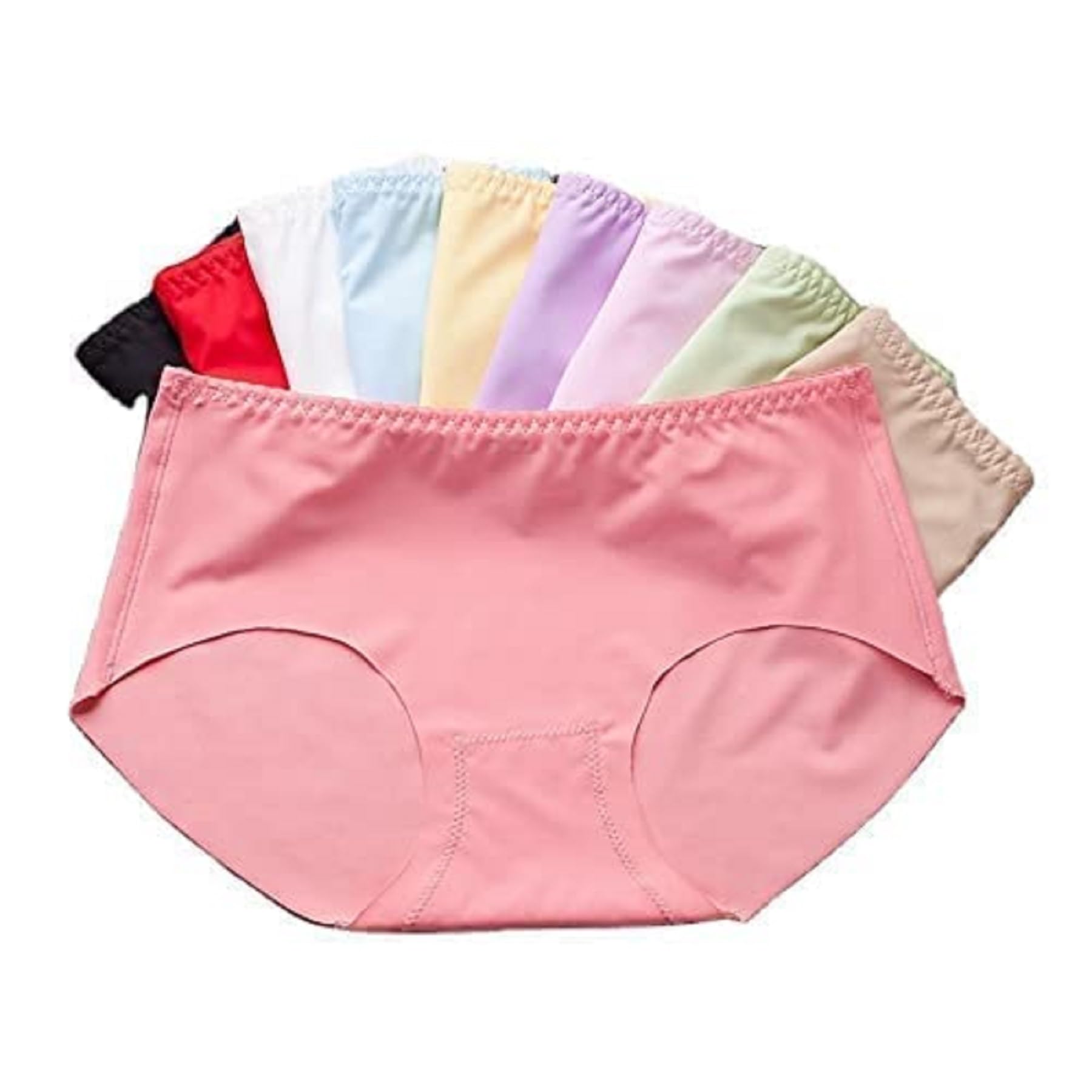 tejasvi fashion Seamless Panty for Women Soft Stretch No Show Bikini Briefs Lightweight Breathable Everyday Comfort Underwear for All Day Wear (Pack of 2)-picture-35