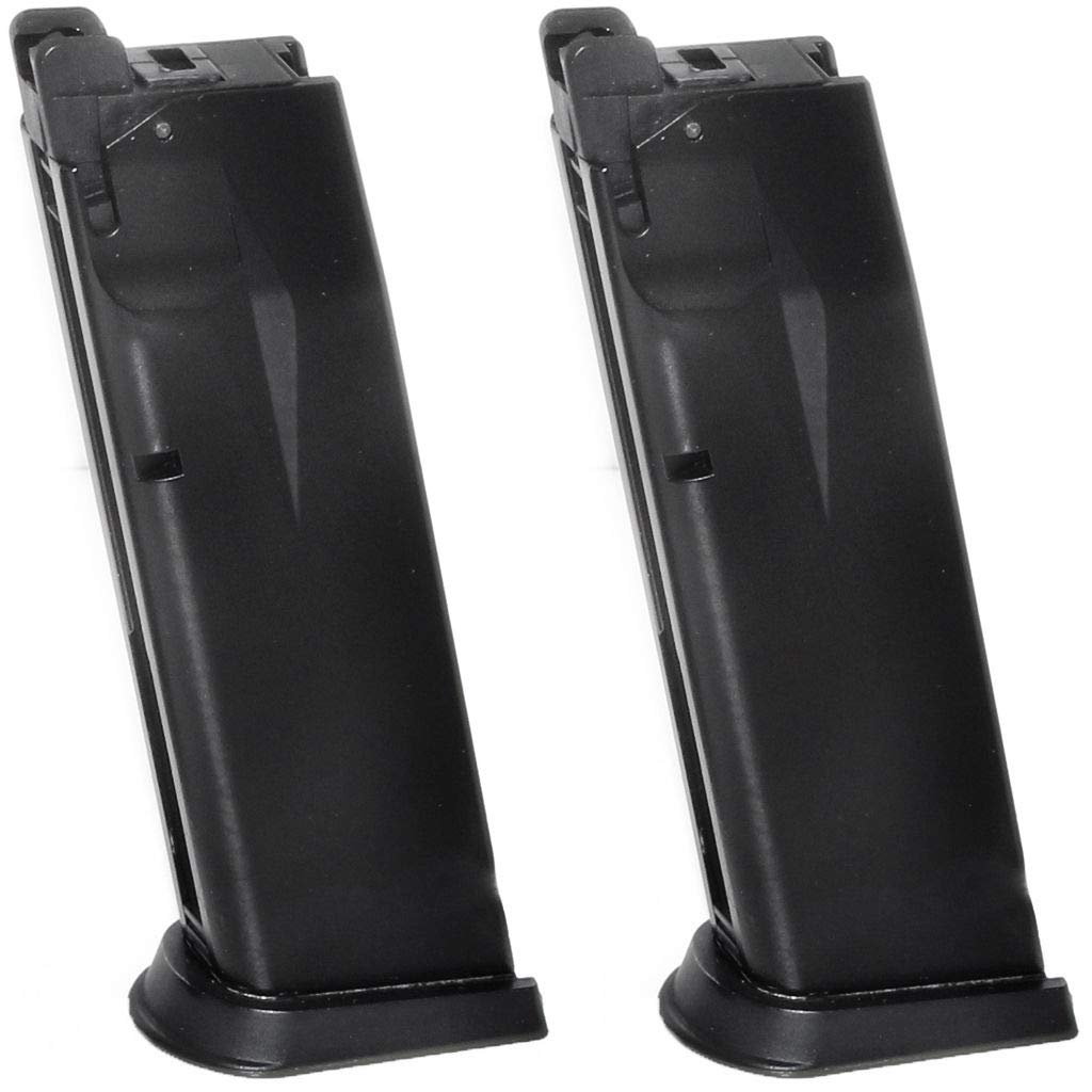 Airsoft Gear Parts Accessories WE (WE-TECH) 2pcs 24rd Gas Magazine for Cybergun Swiss Arms P229 WE F228 F229 GBB Pistol GBB Pistol Black