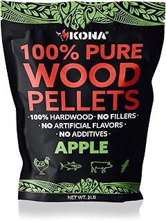 Kona 100% Apple Smoker Pellets, Intended for Ninja Woodfire Outdoor Grill, 2 lb Resealable Bag