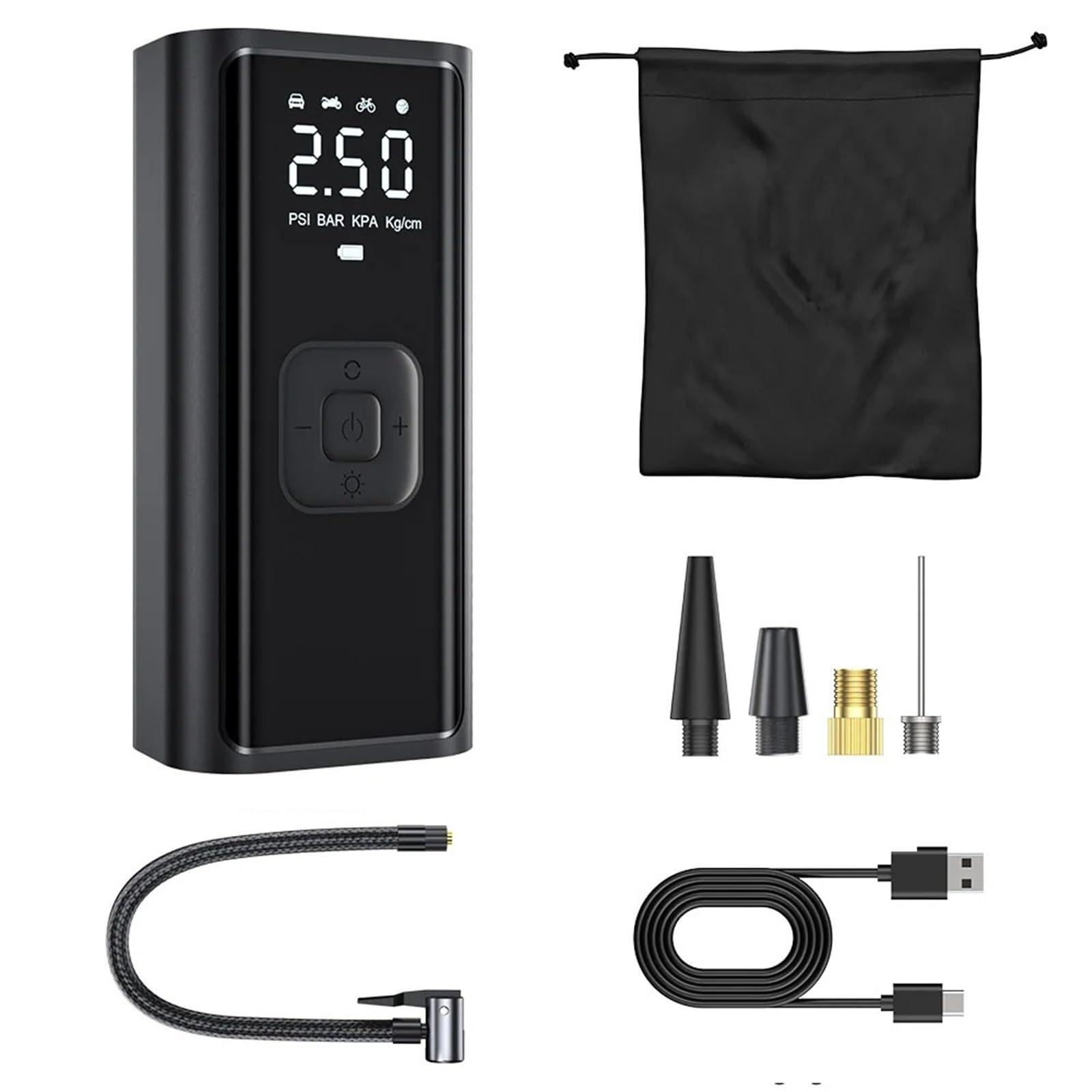Compresseur Air Pompe à air sans Fil Gonfleur Electrique