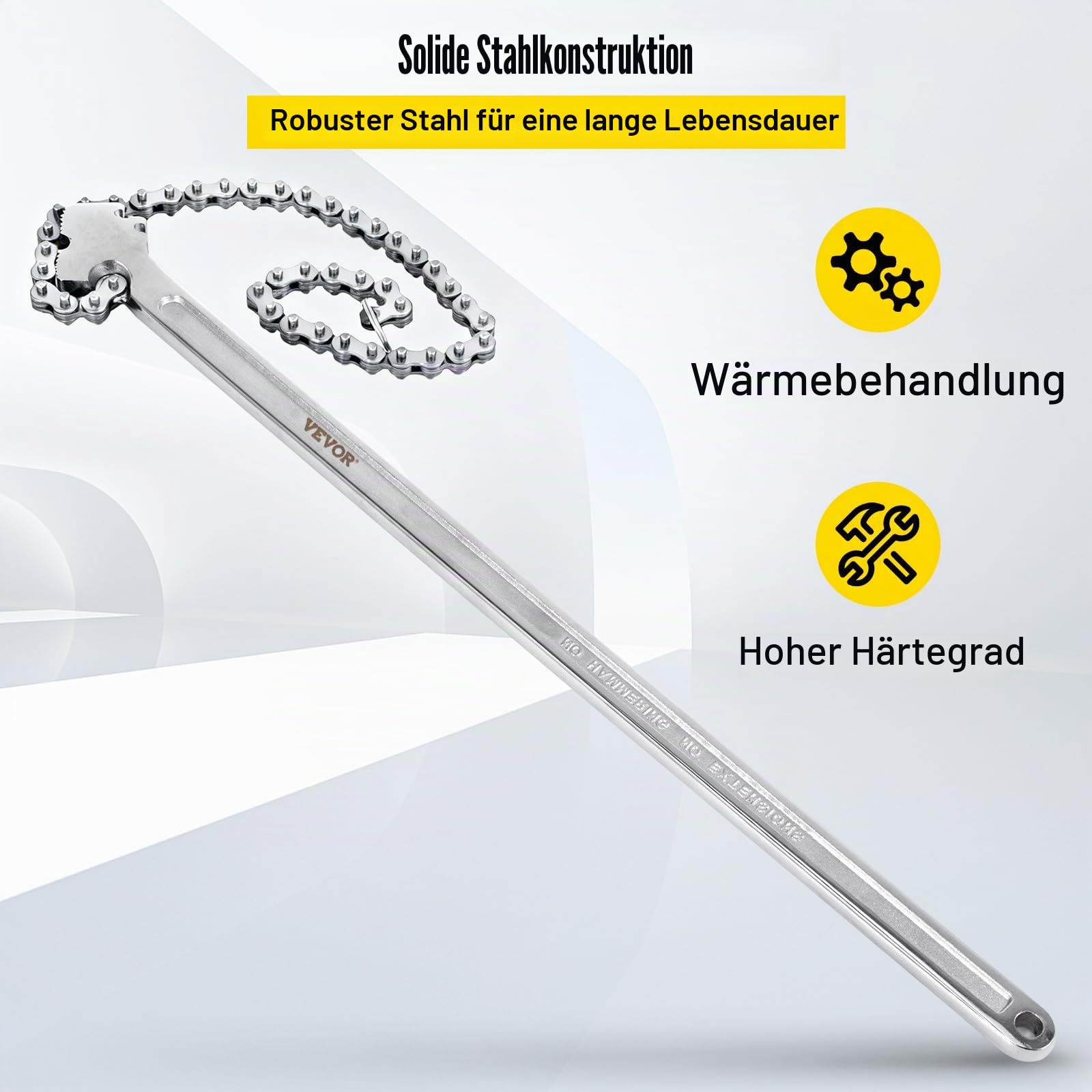 VEVOR 24-Zoll-Rohrkettenschlüssel Heavy Duty 6,7-Zoll-Kettenschlüssel