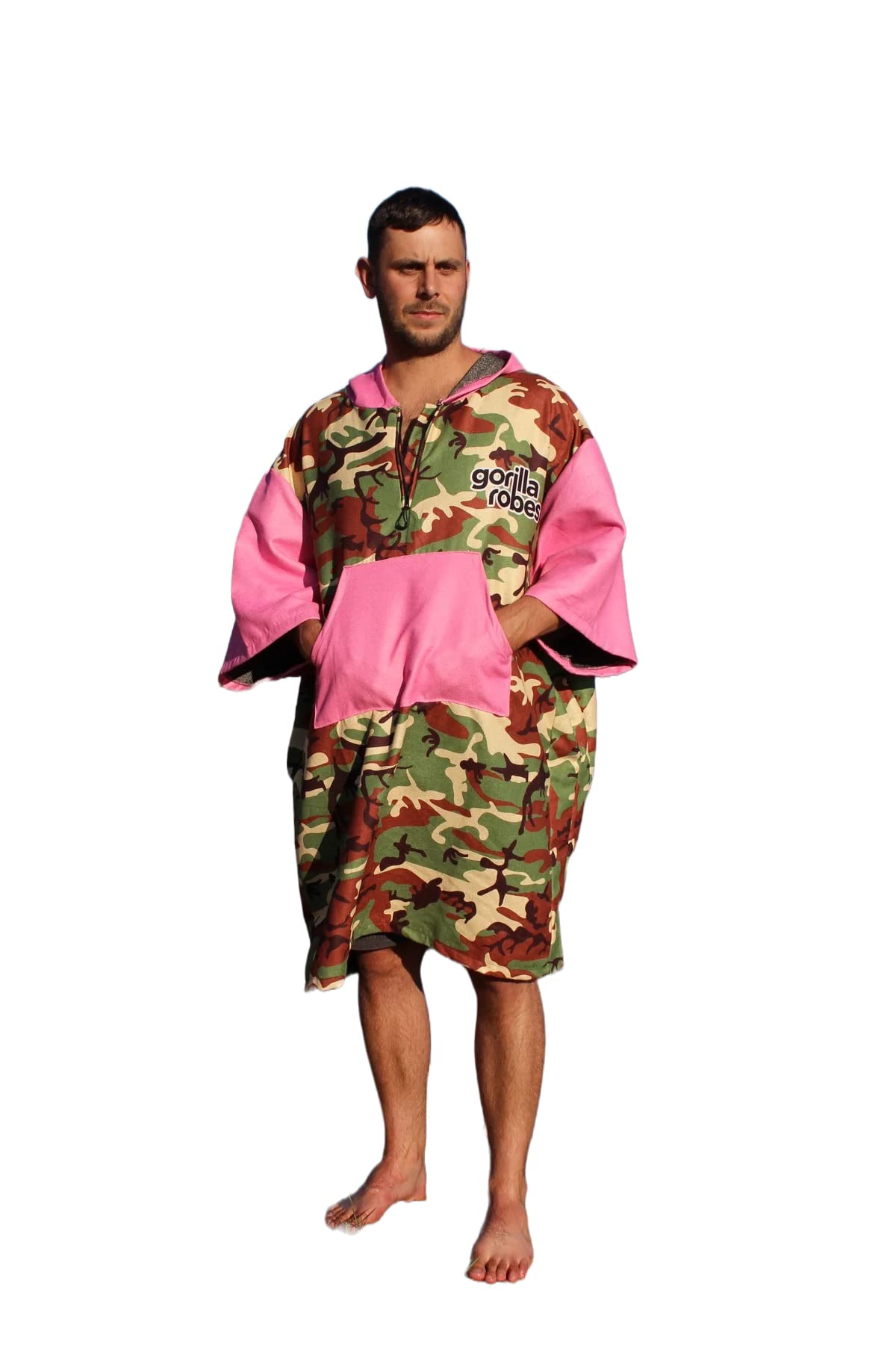 Gorilla Robes ECO Recycled Changing Robe Poncho Camo, Pink, Large 110x85cm (5ft5 – 5ft9)