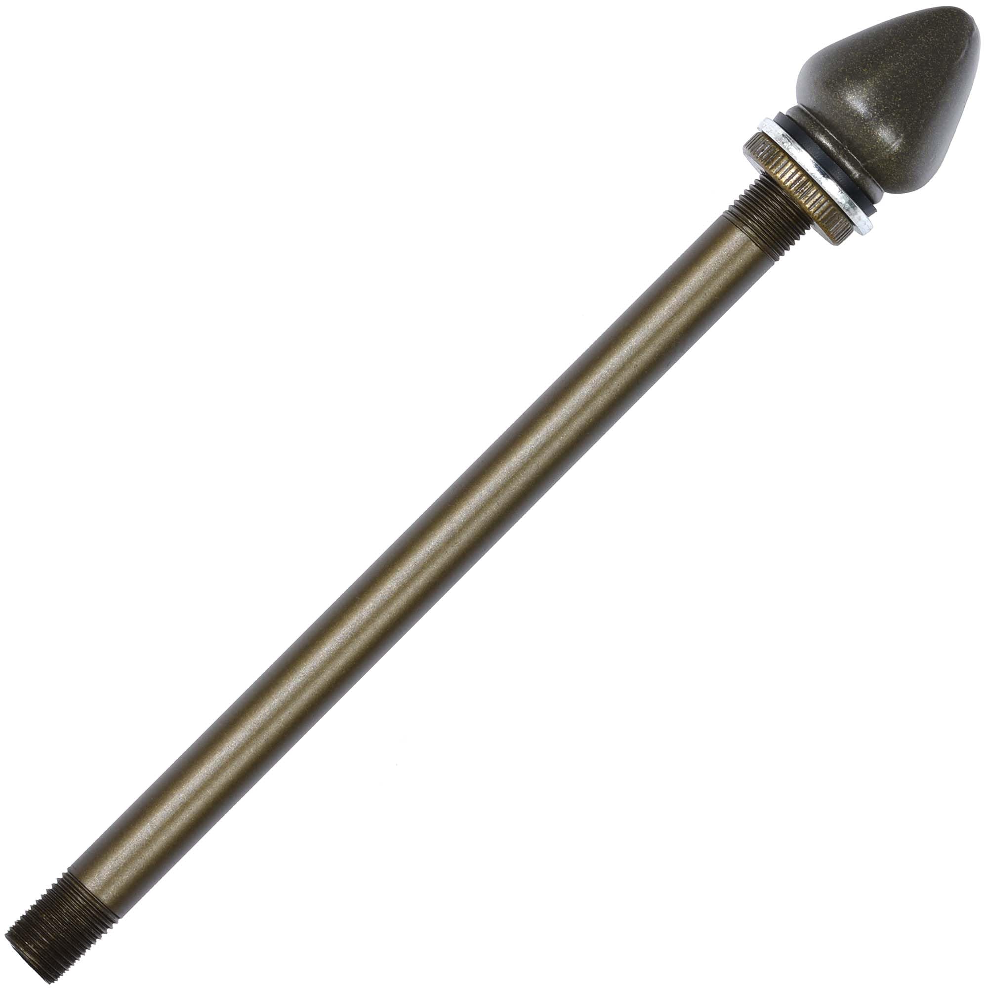Bieye SS030 Lampshade Support with Finial for Tiffany Style Stained Glass Floor Lamp Table Lamp (G3/8 155mm Bronze Waterdrop)