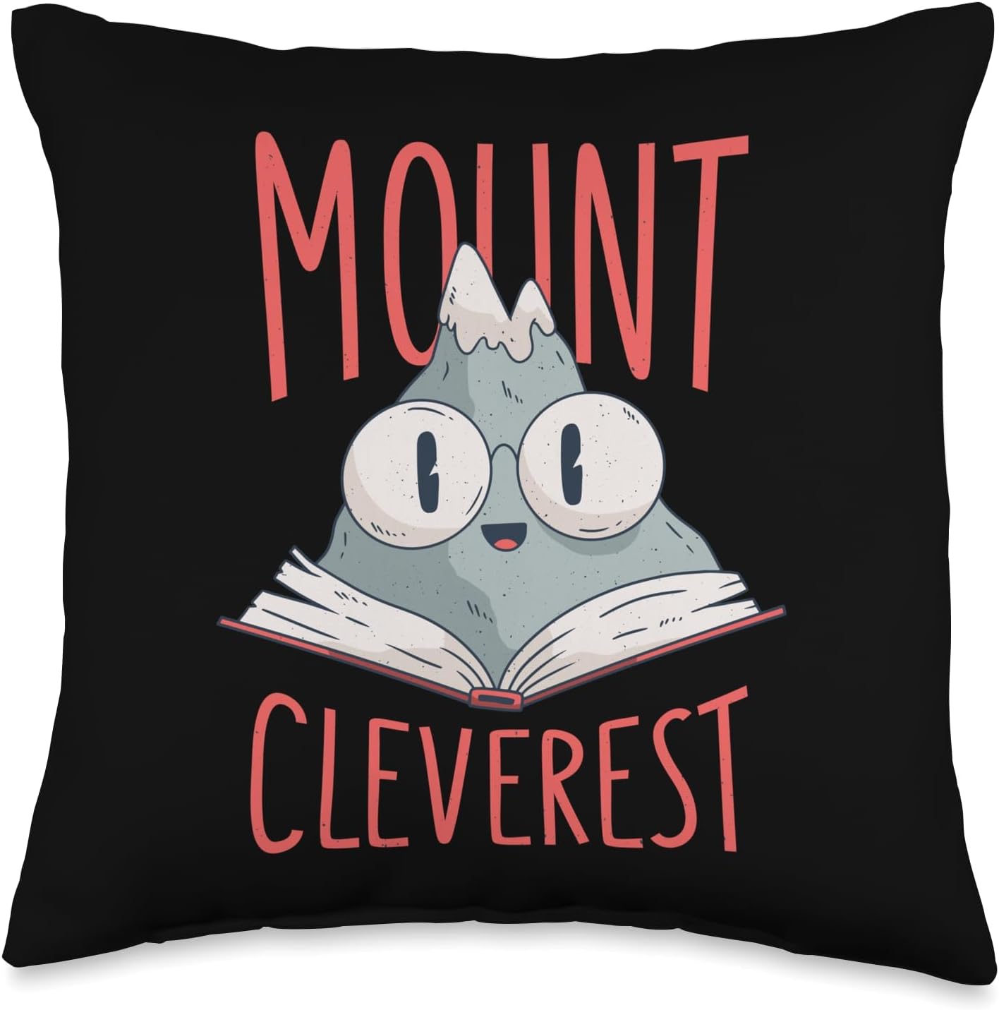 Mount Cleverest - Nerd Mountain Everest Throw Pillow