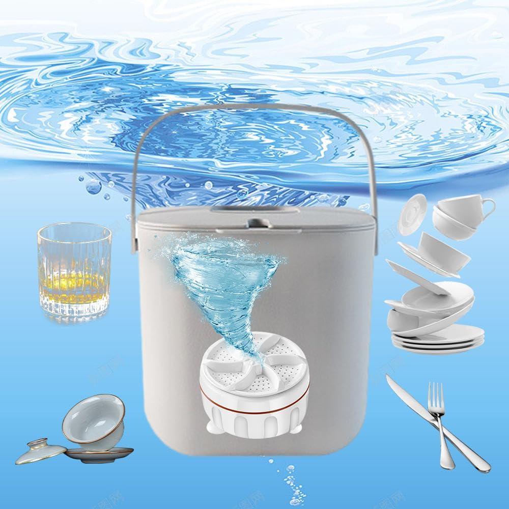 Mini lavaplatos ultrasónicos, lavavajillas portátil de encimera, lavavajillas portátil con tanque de agua, para el hogar, negocios, viajes, caravana, apartamento