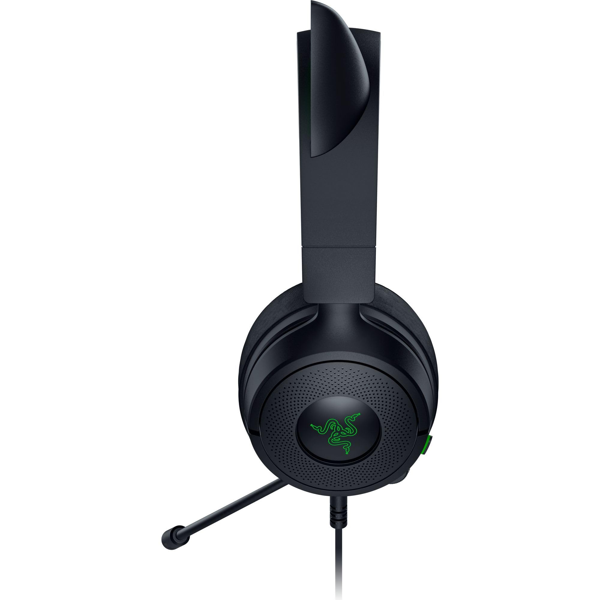 Razer Kraken Kitty V3 X - przewodowy zestaw słuchawkowy Kitty do gier - kultowe uszy Kitty - lekki, waży tylko 270g - mikrofon HyperClear Cardioid - przetworniki TriForce 40mm | Czarny