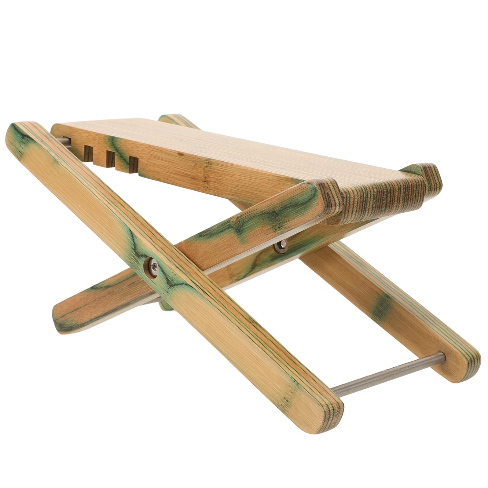 HANABASS Poggiapiedi per Chitarra Pieghevole in Legno, Altezza Regolabile | Verde, per Chitarra ed Erhu, Facile da Trasportare e Riporre, Accessorio per Musicisti