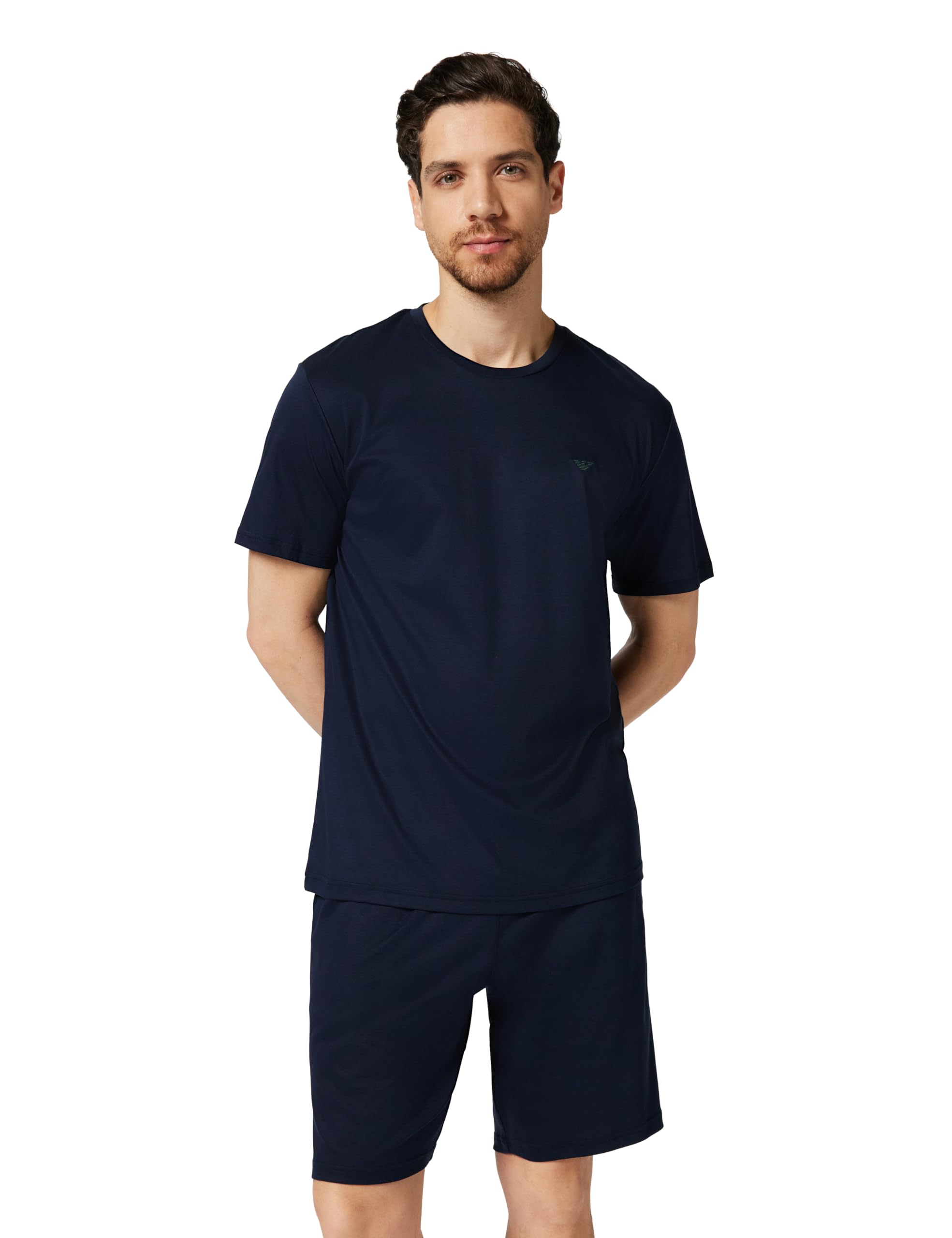 Emporio Armani MAN'S DELUXE SHORT PAJAMAS BLUE XL
