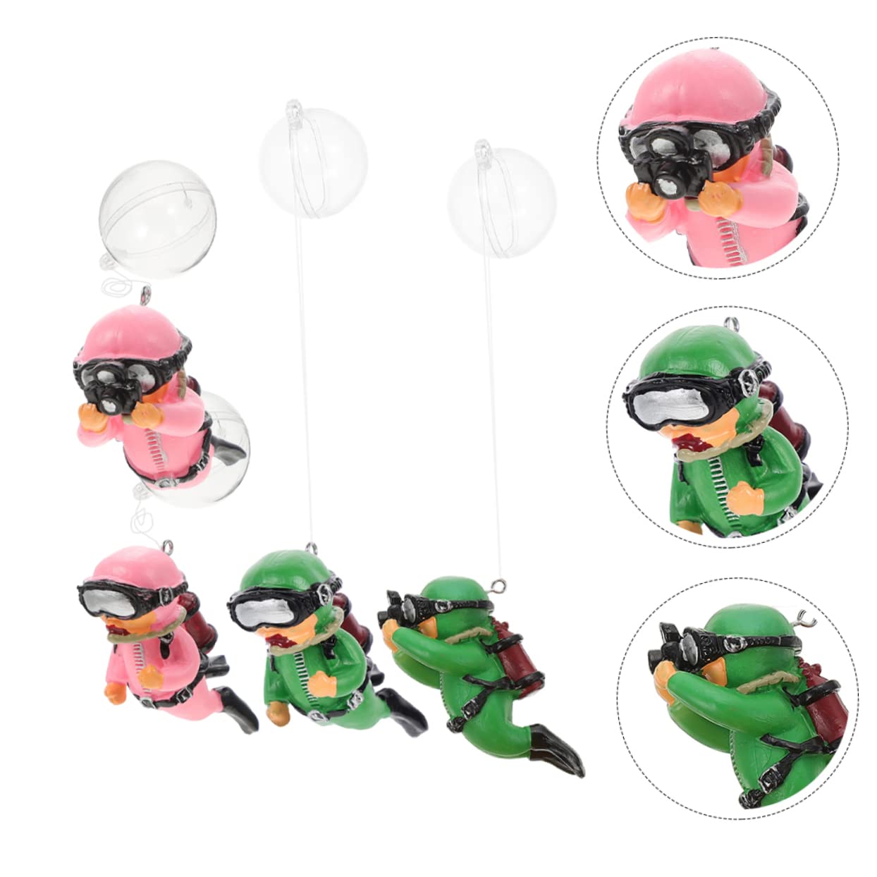 BESPORTBLE 12 Pièces Plongeur D'aquarium Ornement De Plongeur Jouets D'intérieur Plongeurs Flottants Les Plongeurs Figurine De Chasseur De Coffre Au Trésor Figurines Accessoires Miniature PVC
